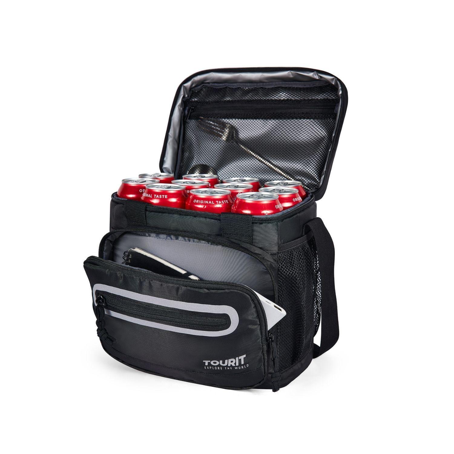 Tourit Lonchera Térmica Work 20 latas 14L Impermeable Negro-3