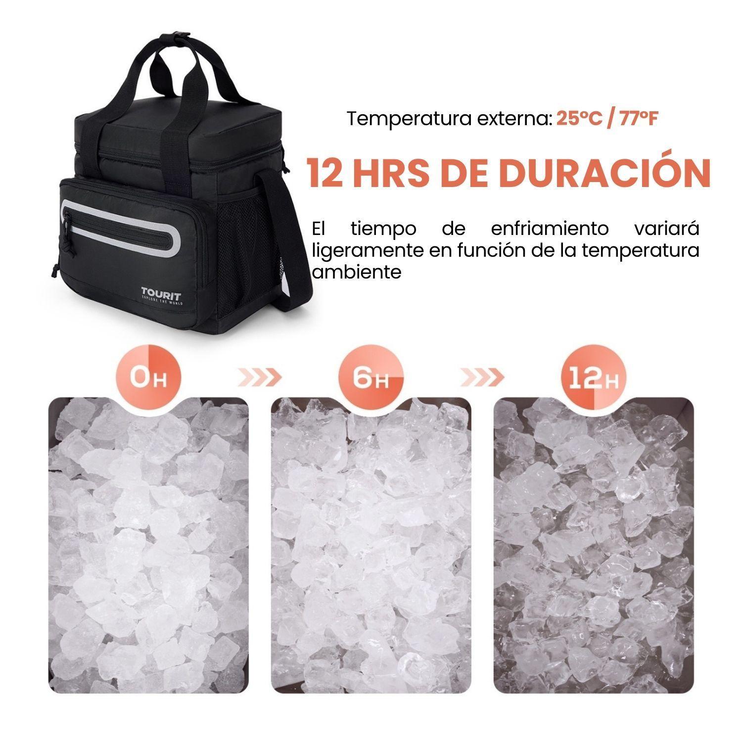 Tourit Lonchera Térmica Work 20 latas 14L Impermeable Negro-6
