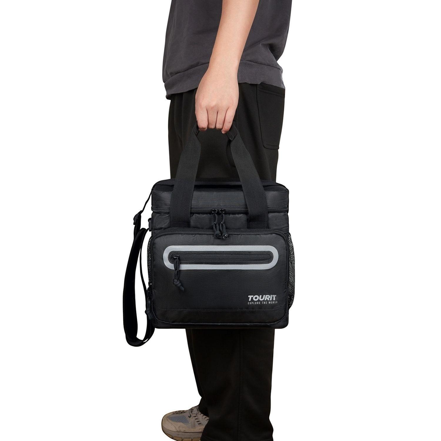 Tourit Lonchera Térmica Work 20 latas 14L Impermeable Negro-7