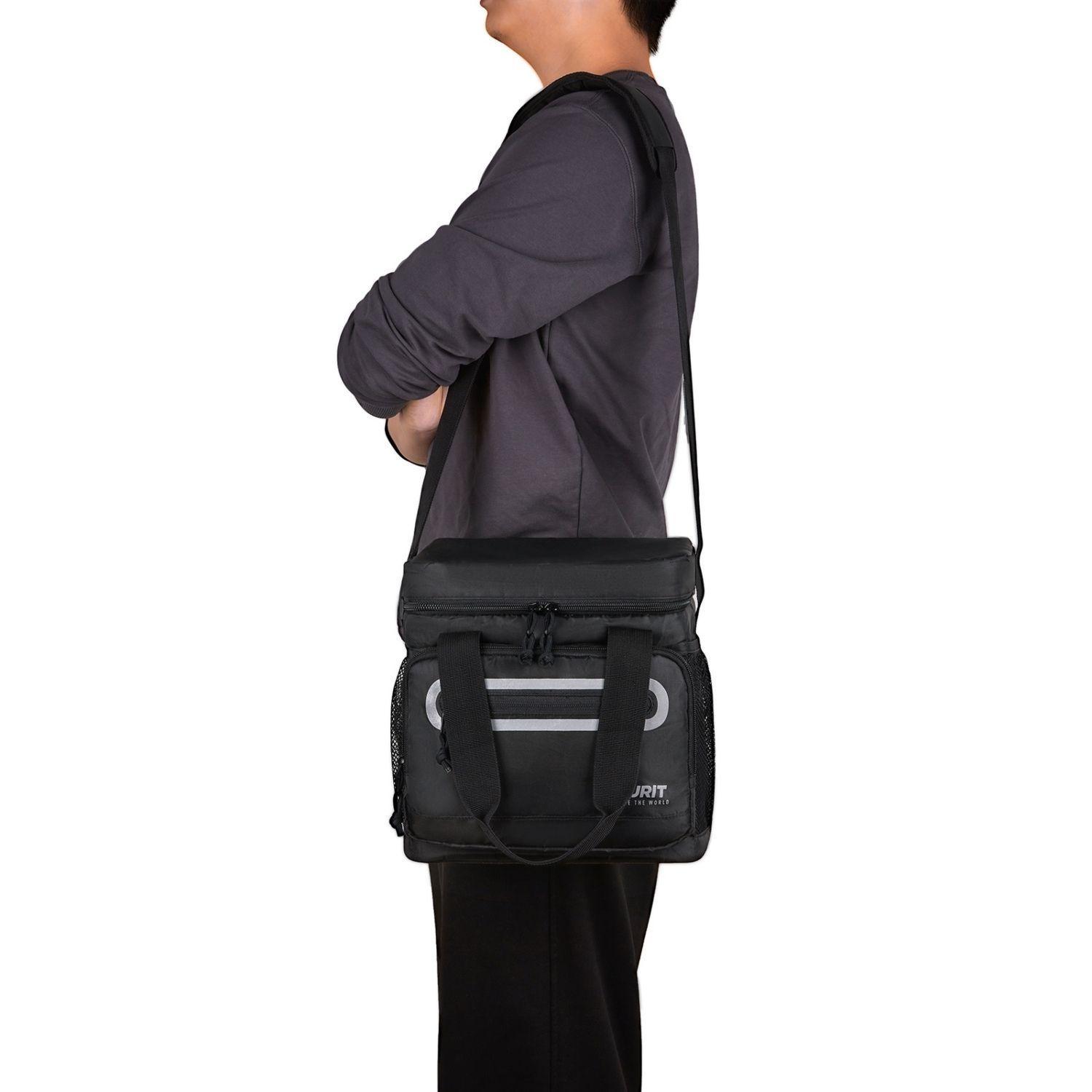 Tourit Lonchera Térmica Work 20 latas 14L Impermeable Negro-8