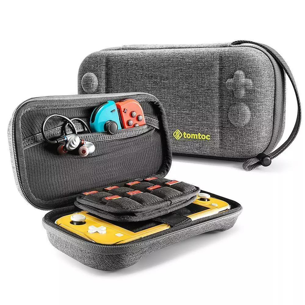 Tomtoc Estuche de viaje para Nintendo Switch Lite - Gris-0