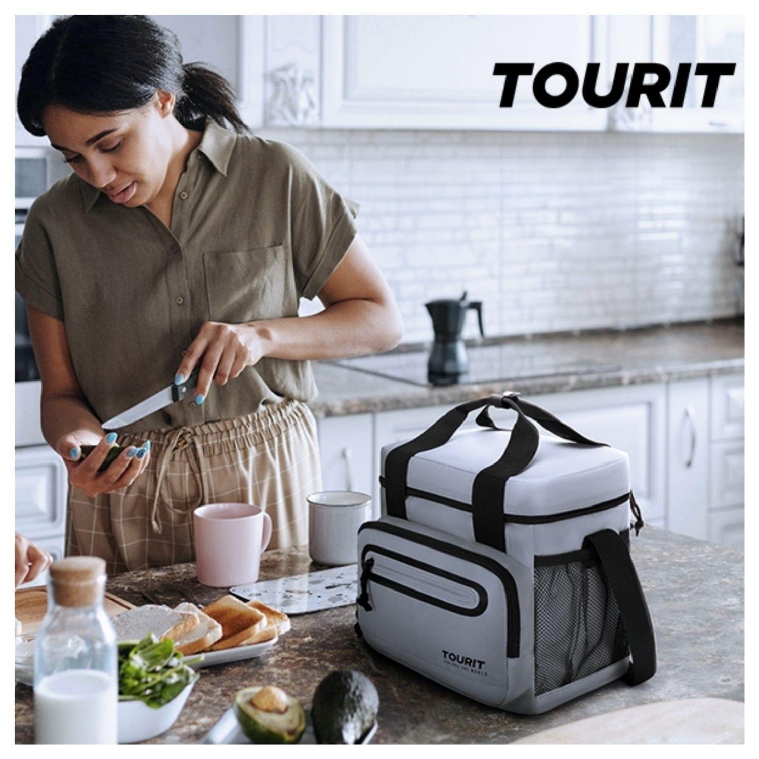 Tourit Lonchera Térmica Work 20 latas 14L Impermeable Gris-8