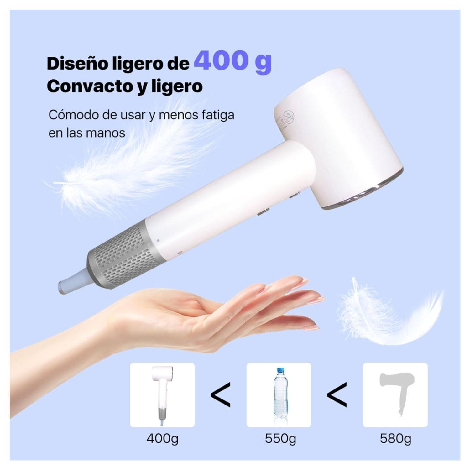 Bomidi Secador de Pelo Compacto HD04 Profesional Iónico Negativo Blanco-4