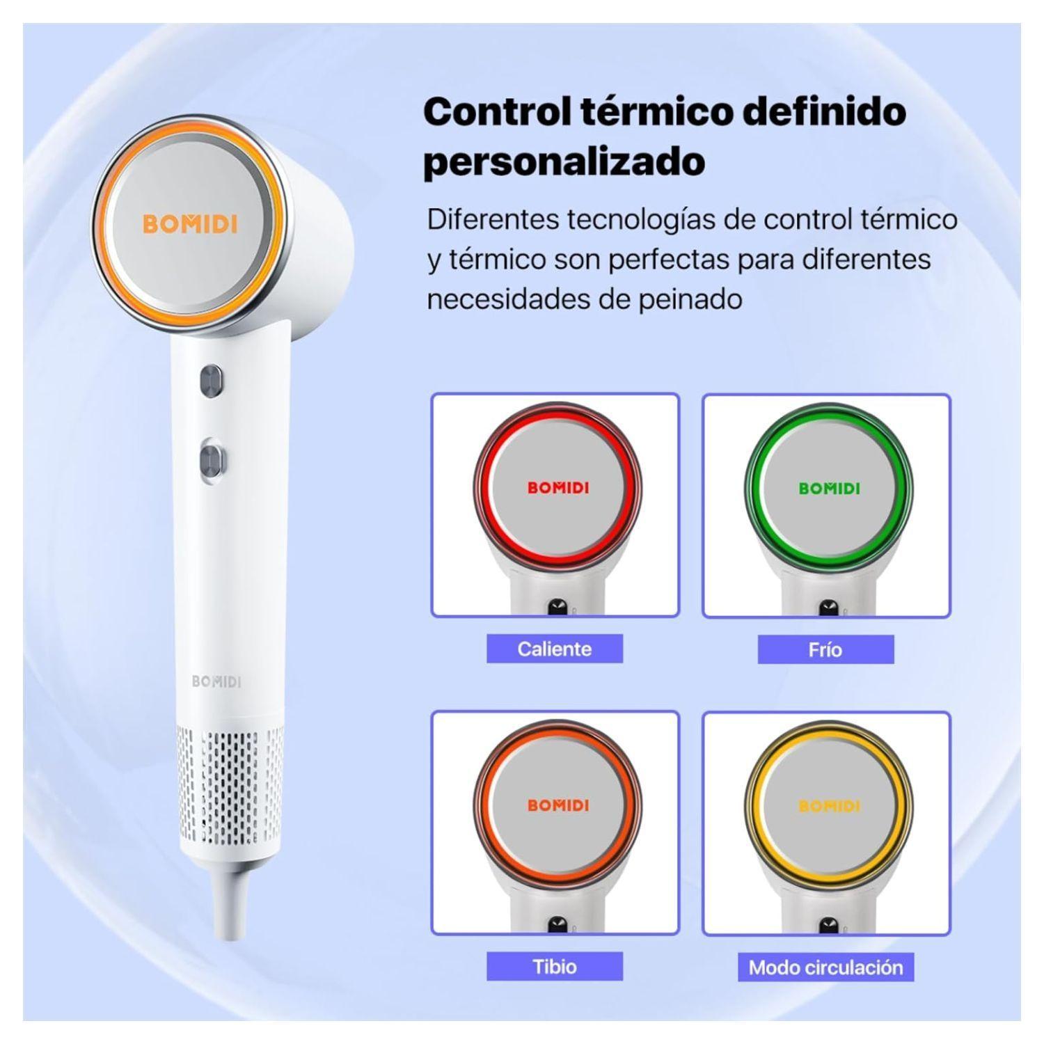 Bomidi Secador de Pelo Compacto HD04 Profesional Iónico Negativo Blanco-7