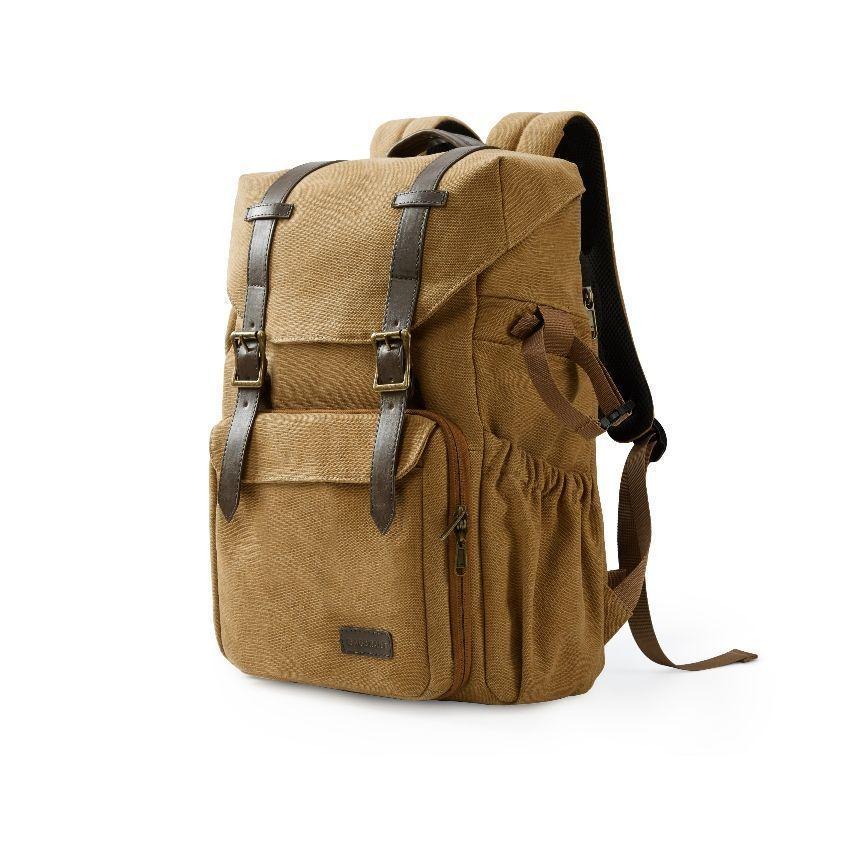 Bagsmart Mochila para camara y notebook de 15" - Khaki-0