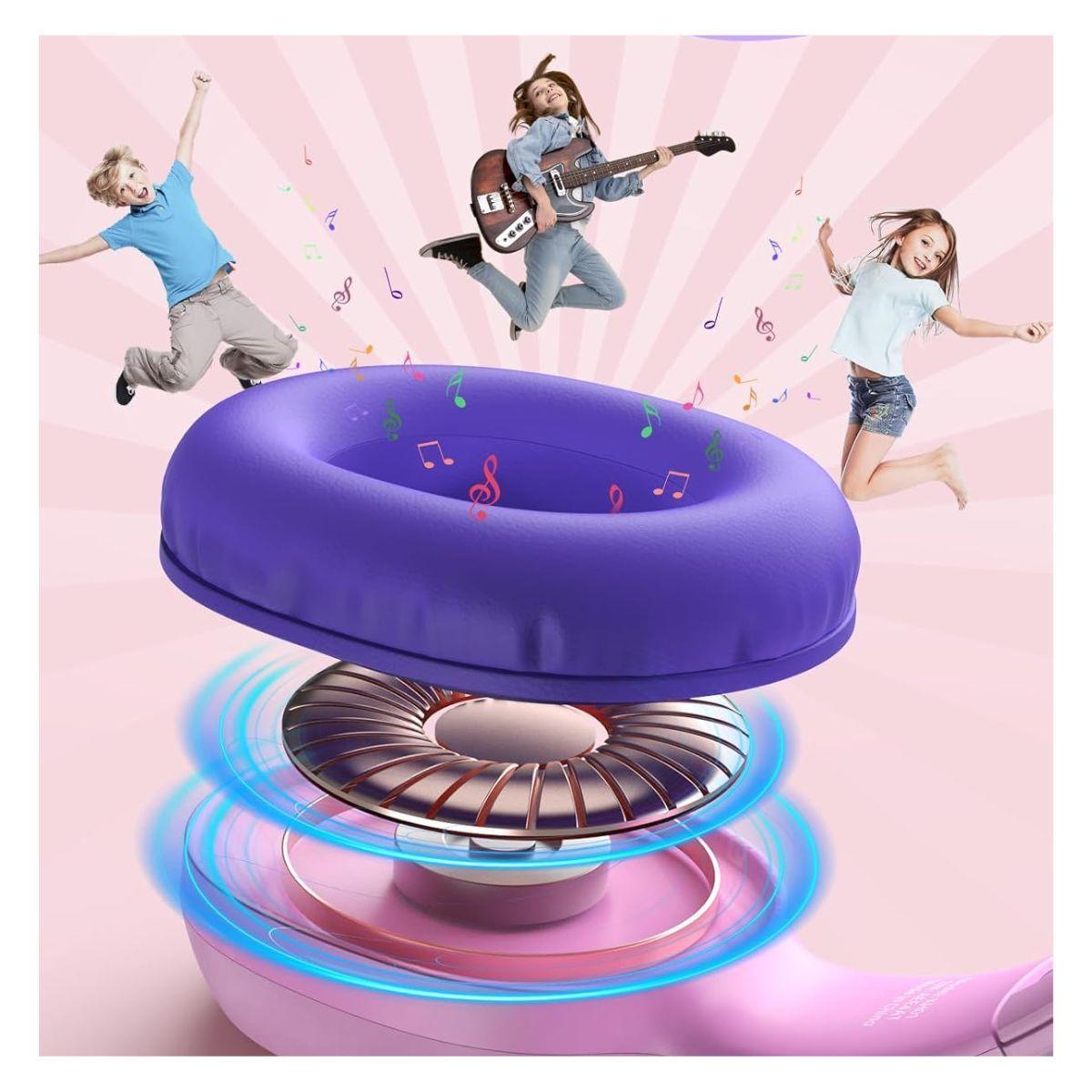Tronsmart Audífonos con Cable KH01 para Niños Rosa Violeta-7