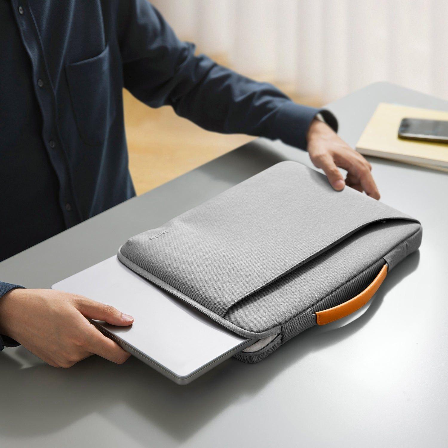 Tomtoc Maletín Defender-A22 para MacBook Neo / Air / Pro 13" Gris-8