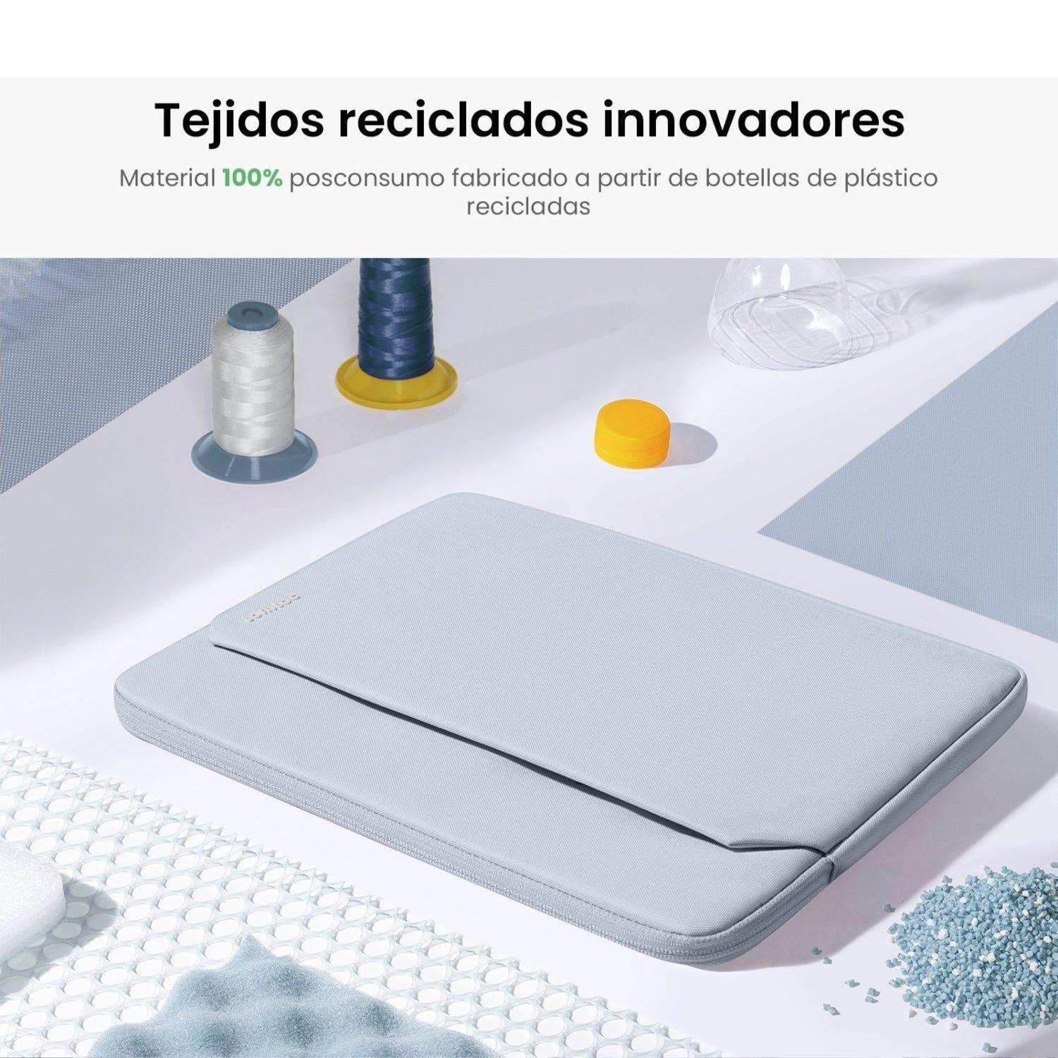 Tomtoc Funda Light-A18 para MacBook Neo/ Air / Pro 13" Azul Niebla-5