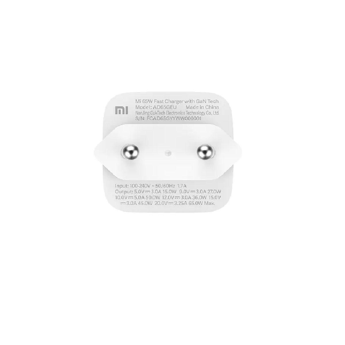 Cargador Xiaomi Mi 65W Fast Charger GaN Tech-3