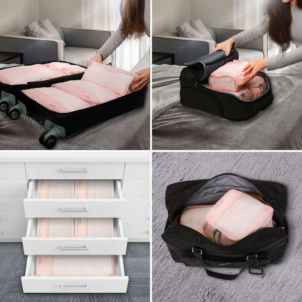 Bagsmart kit de cubos para embalaje 7 piezas - Rosado-7