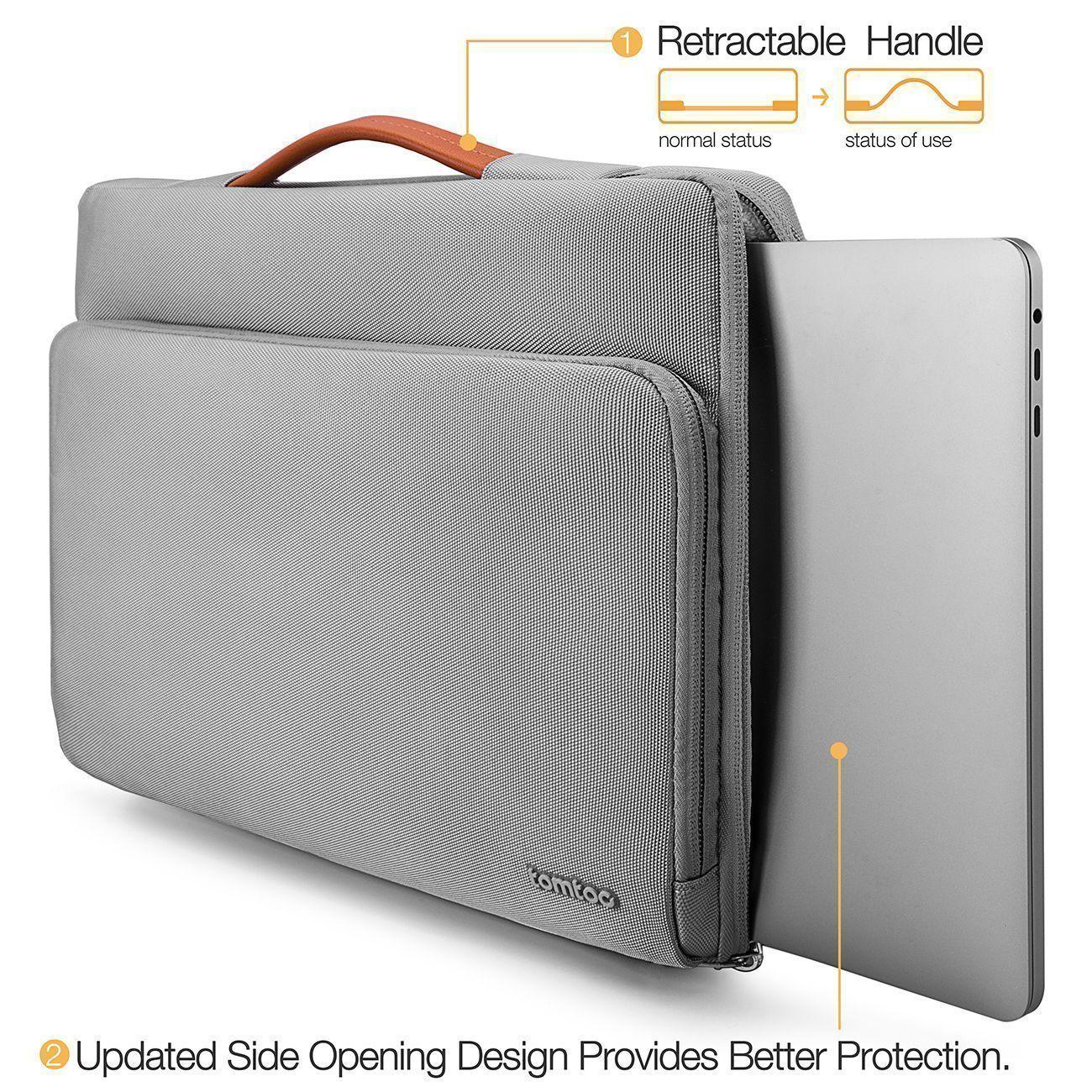 Tomtoc-funda A14 Para 14''Notebook/Macbook- Gris-1