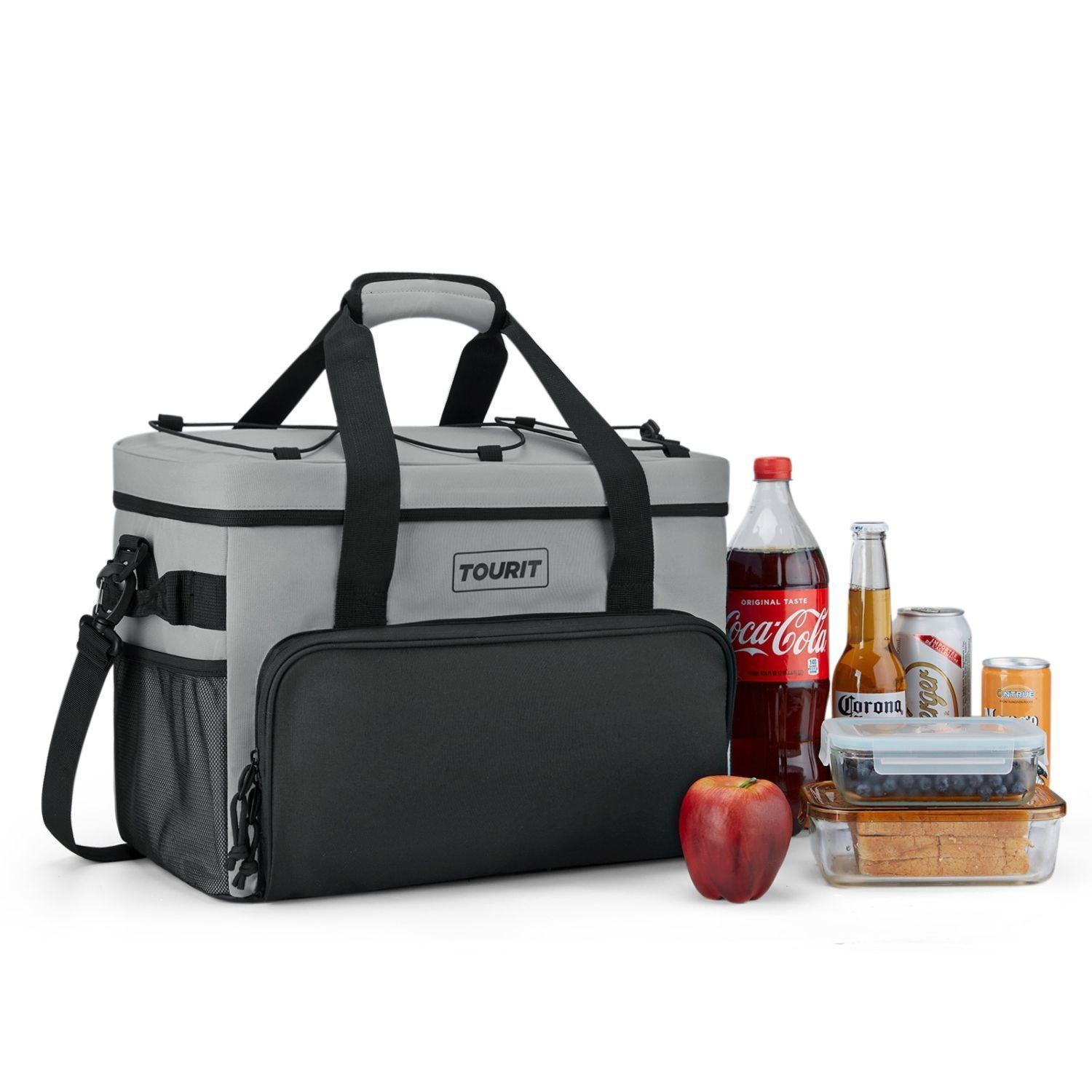 Tourit Cooler Bag Refrigerador Aislado Portátil 46 latas 32L Gris-6