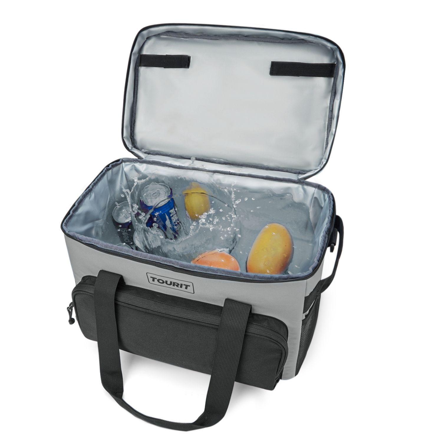 Tourit Cooler Bag Refrigerador Aislado Portátil 46 latas 32L Gris-7