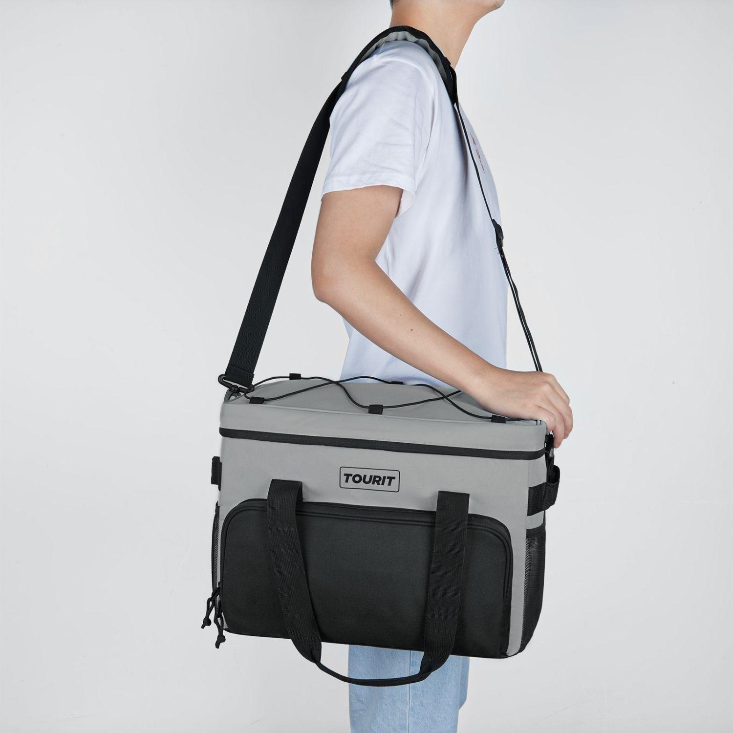 Tourit Cooler Bag Refrigerador Aislado Portátil 46 latas 32L Gris-8