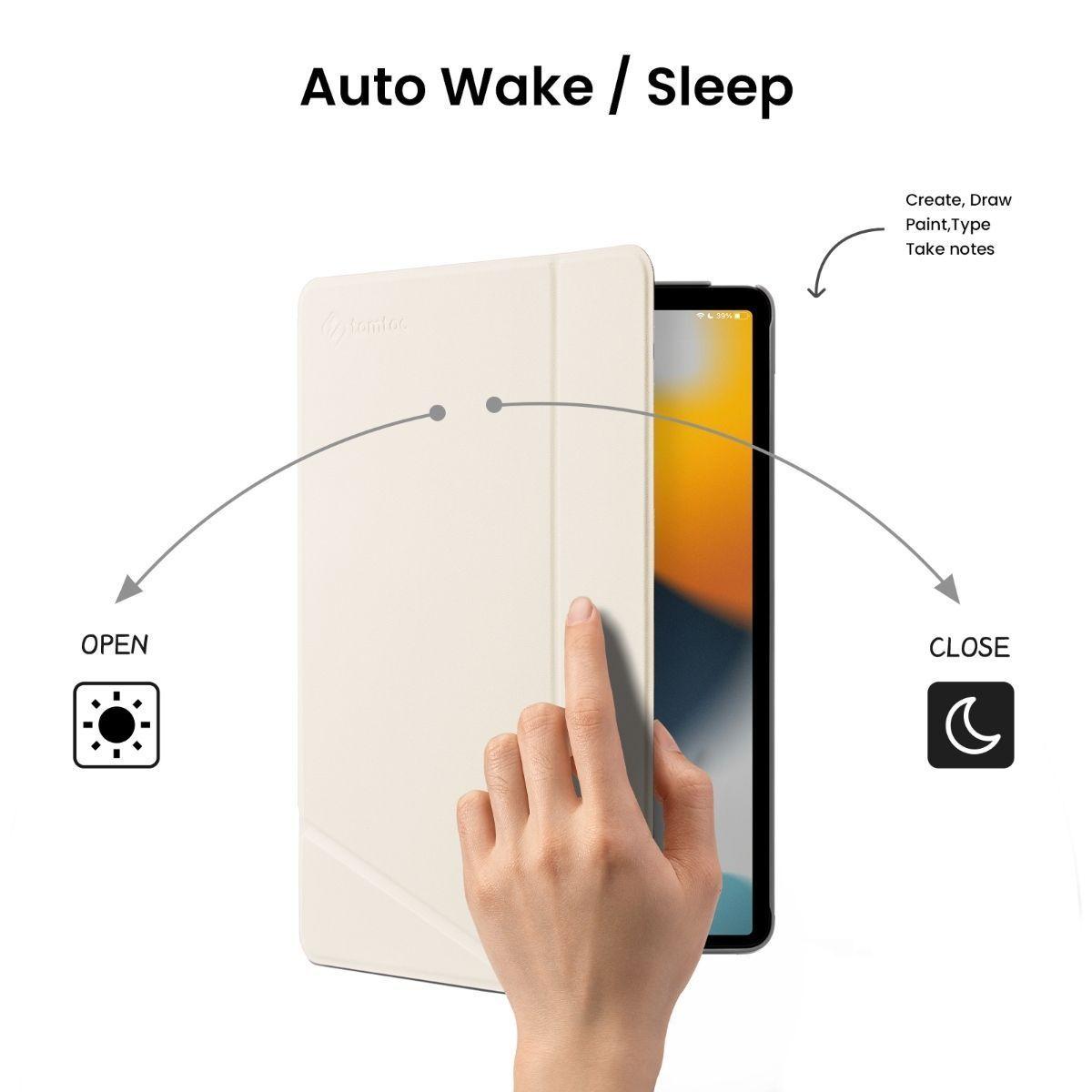 Tomtoc Funda Vertical Para iPad de 10,2'' - Blanco-2