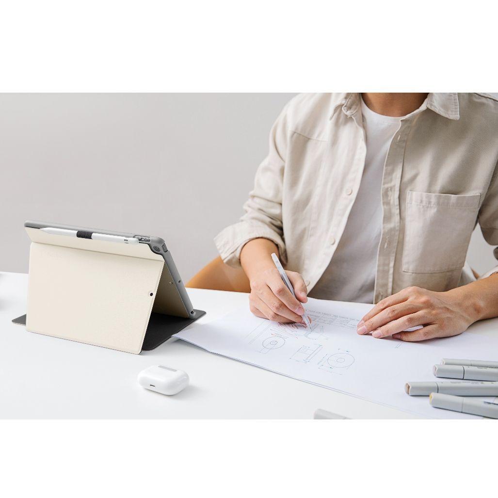 Tomtoc Funda Vertical Para iPad de 10,2'' - Blanco-4