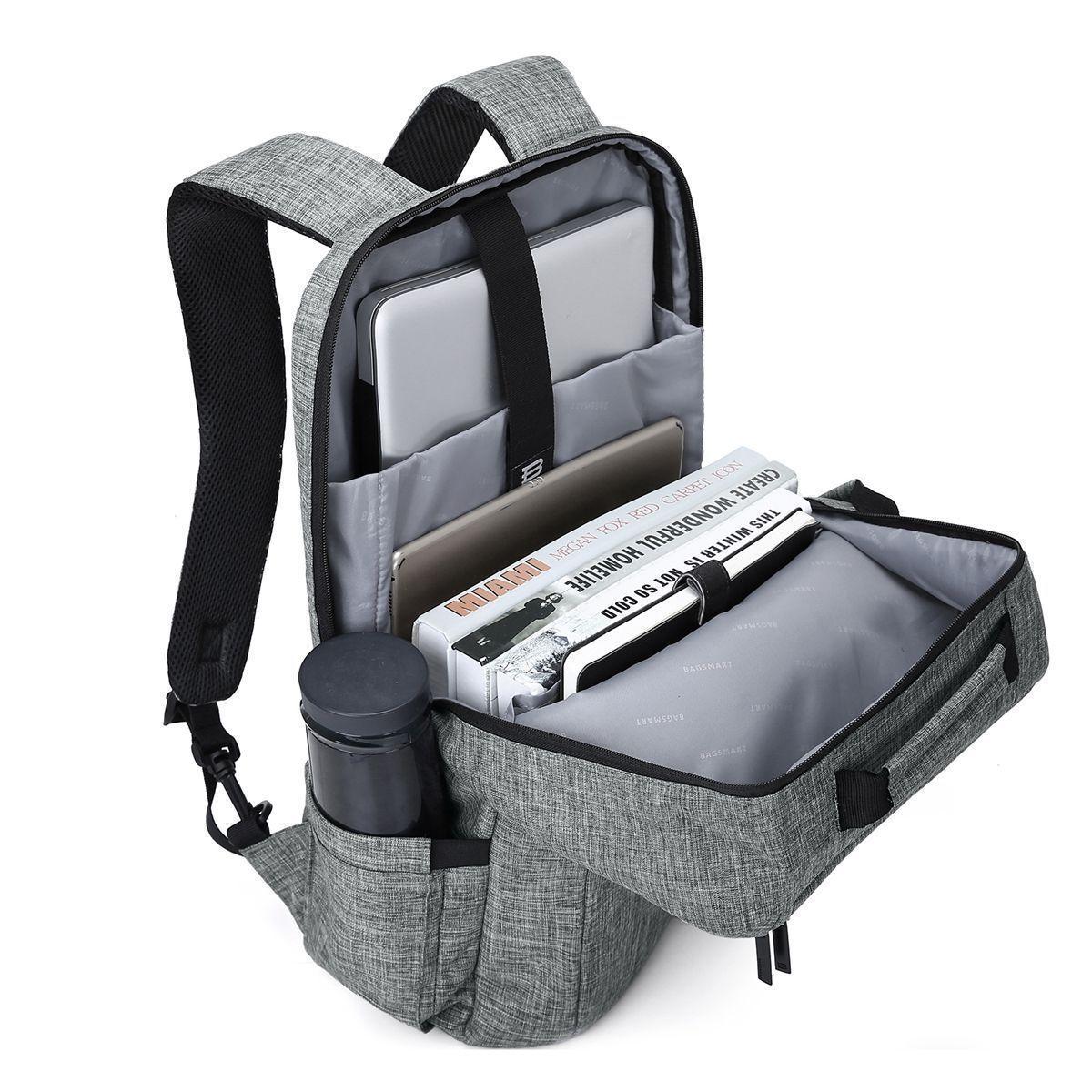 BAGSMART Pomona Mochile Laptop 15,6'' -Gris-1