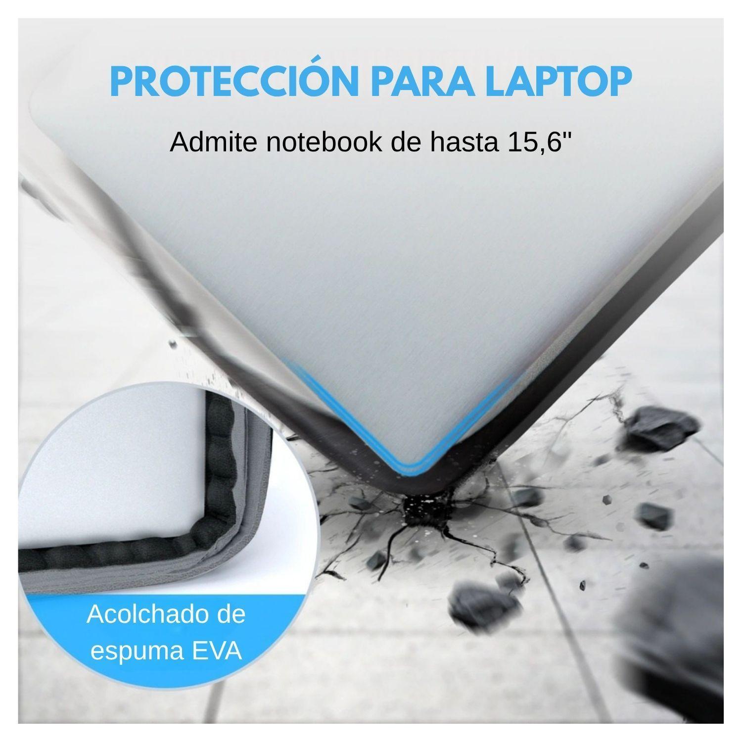 Bagsmart Maletín Falco para Notebook 15,6″ con Cierre Seguro Gris-7