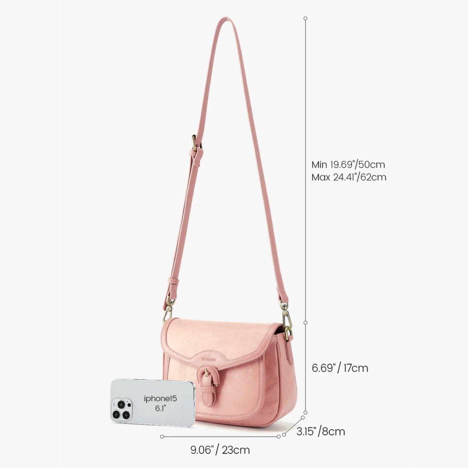 Ecosusi Cartera Bandolera Evelina de Papel Lavable Ecológico Rosado-2