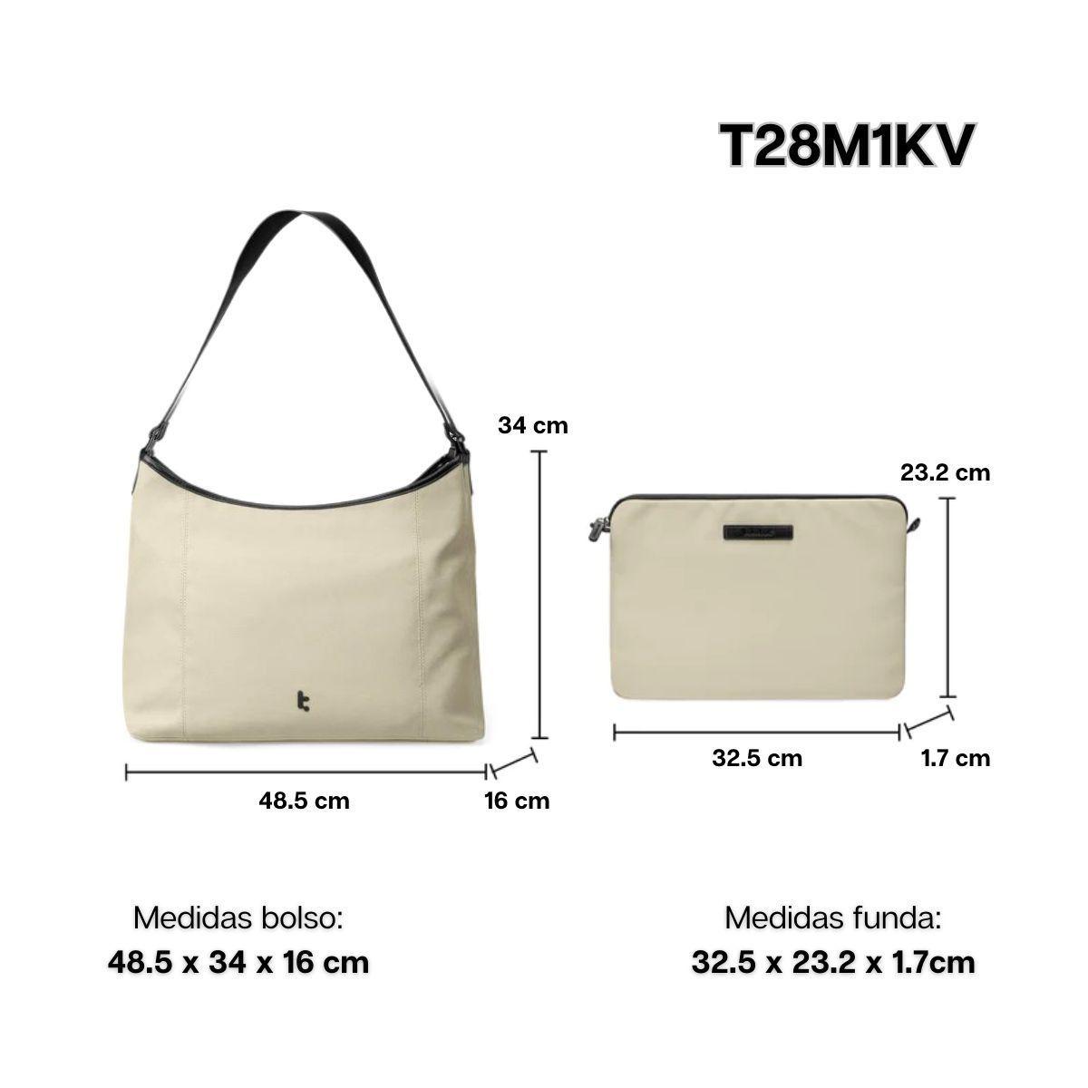 Tomtoc Bolso Tote Versatile-T28 + Funda Notebook 14" - Beige-3