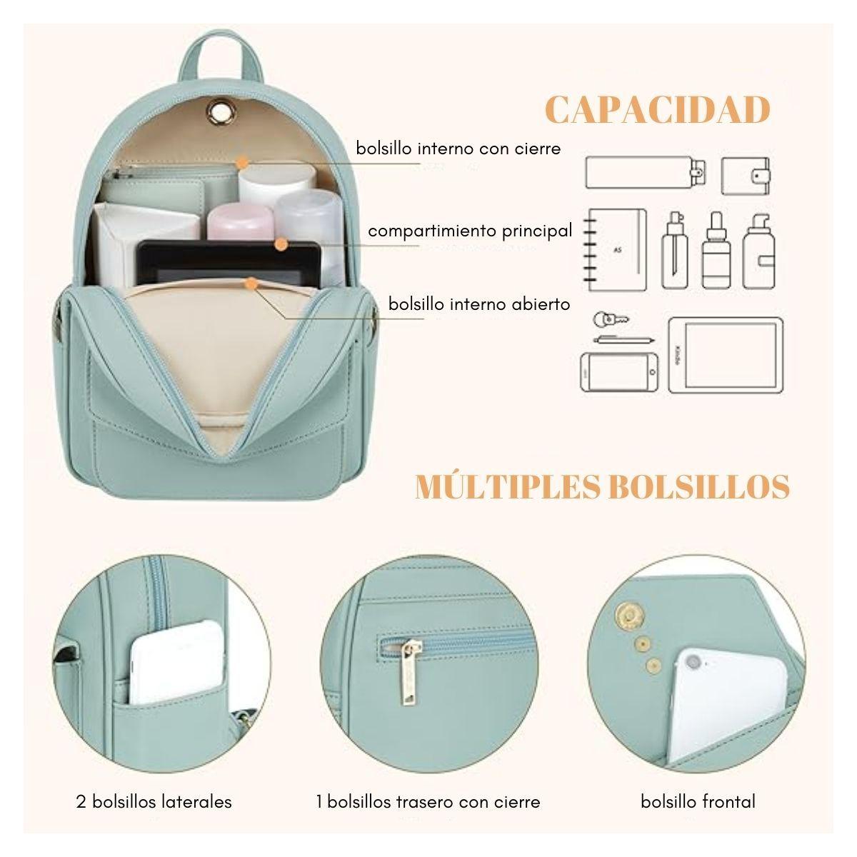 Ecosusi Mini Mochila con Lazo - Verde-2