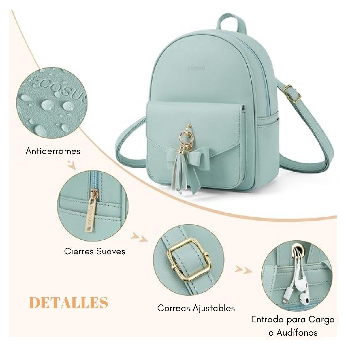 Ecosusi Mini Mochila con Lazo - Verde-5