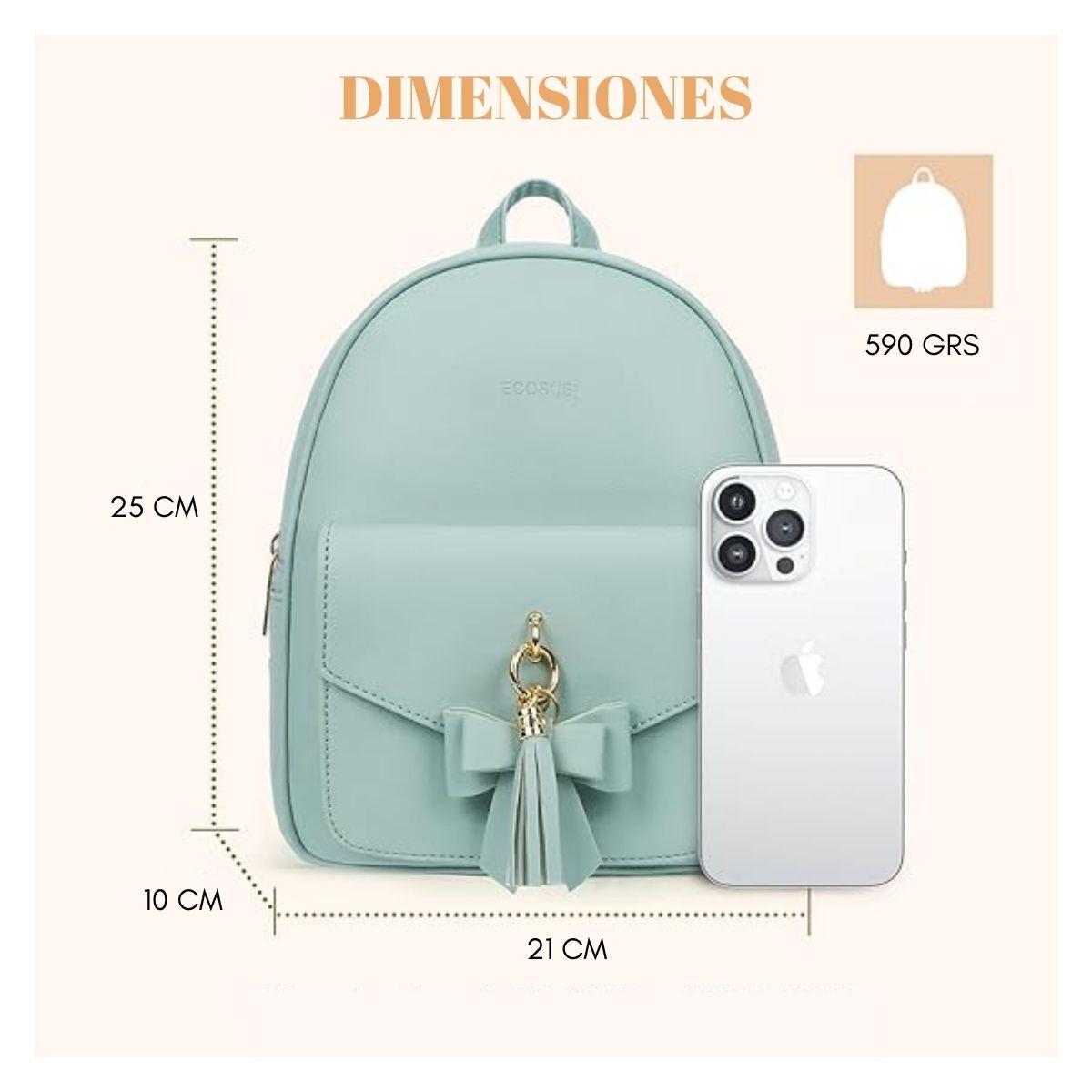 Ecosusi Mini Mochila con Lazo - Verde-6