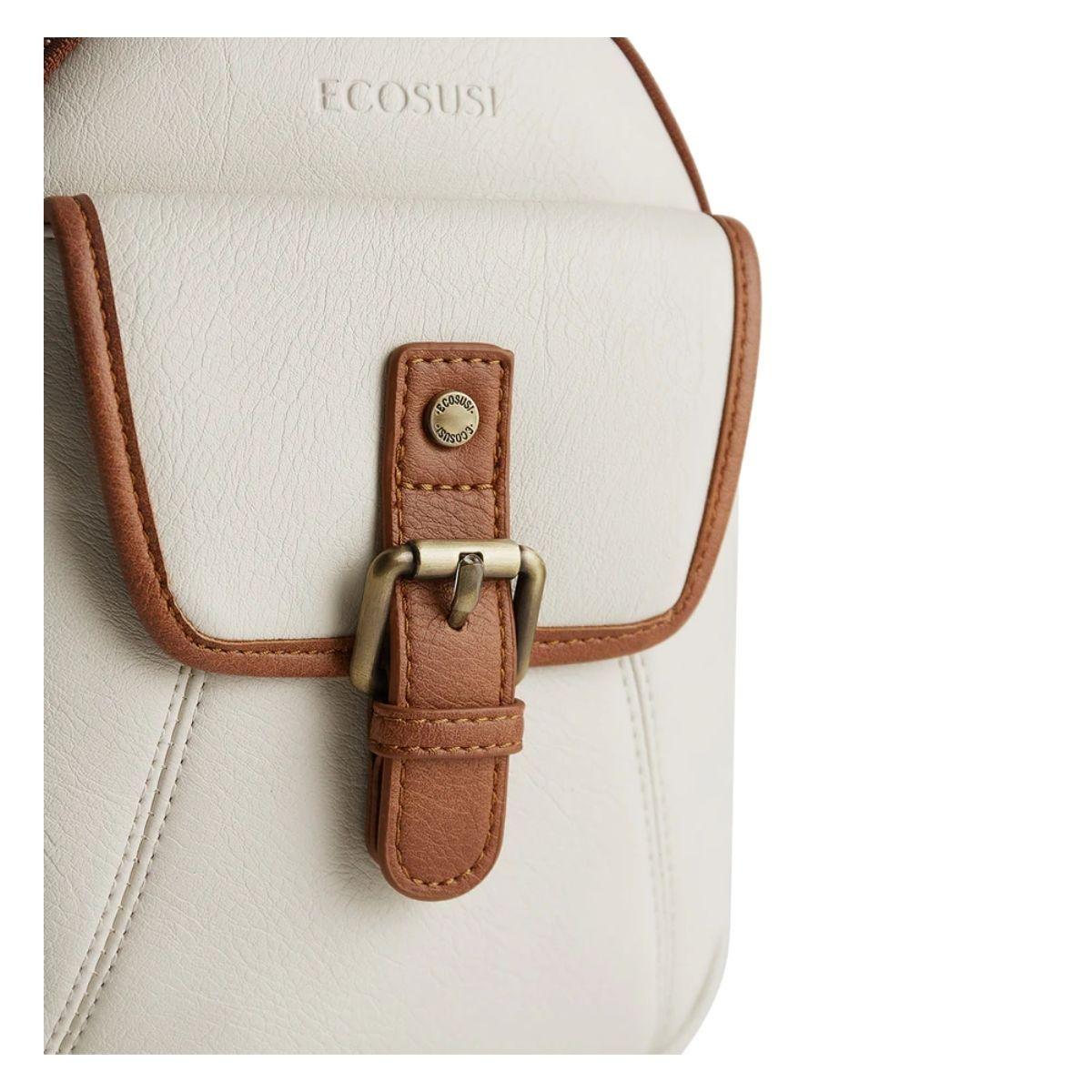 Ecosusi Bandolera Retro con Correa de Guitarra - Blanco-3