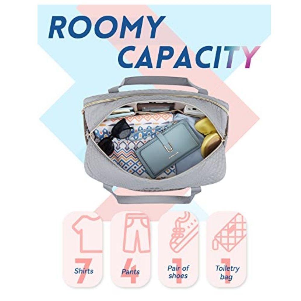 BAGSMART - Bolso de Mano para Viajes con Bolsa para Zapatos - Celeste-2