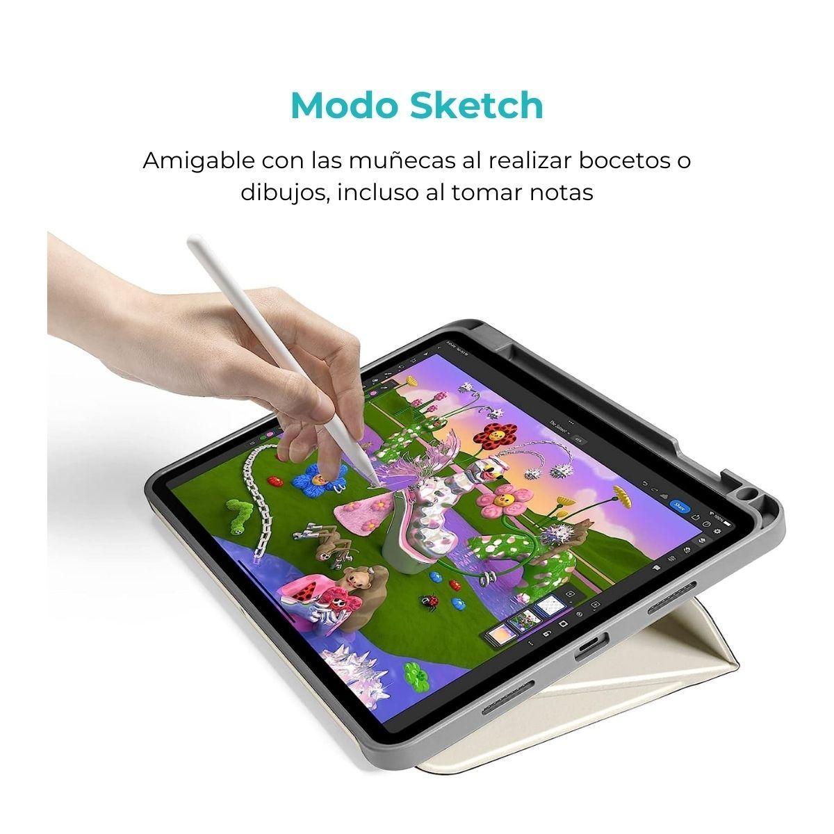 Tomtoc Funda Vertical Ipad Pro 12.9" 5/6ta Blanco-6