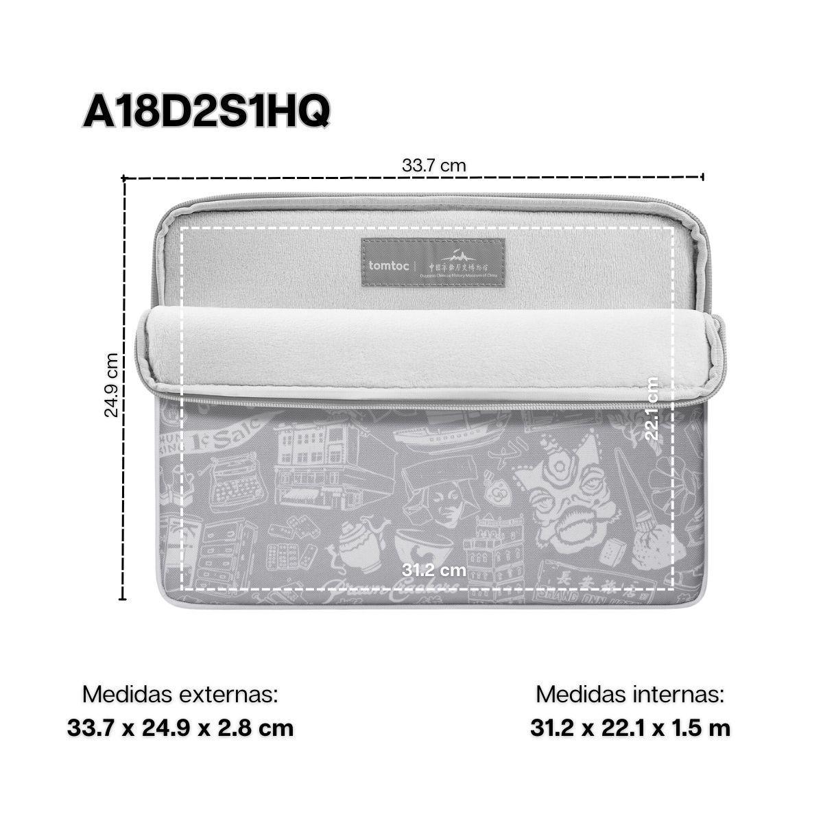 Tomtoc Funda Light-A18 OCHM para Macbook 14" - Gris-1
