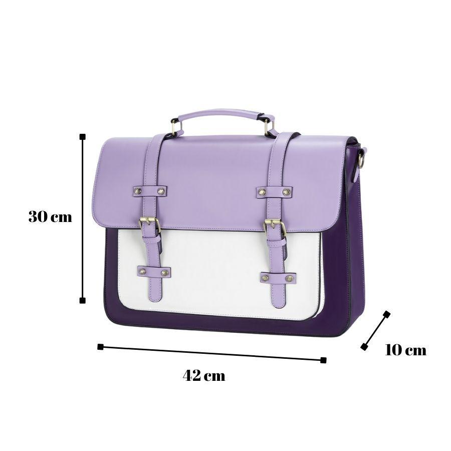 Ecosusi Mochila y Maletín Vintage Sombre para Notebook 15,6" - Morado-4