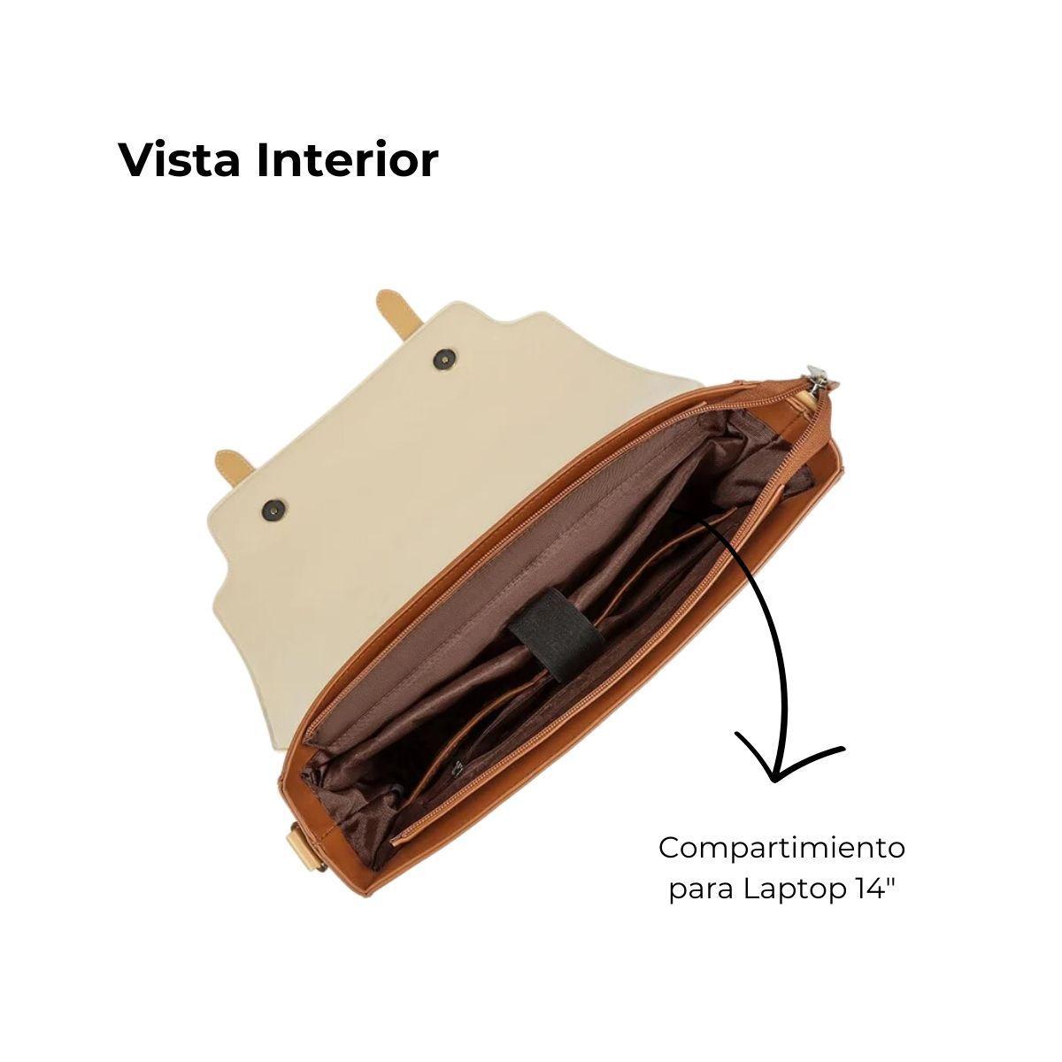 Ecosusi Maletín Mochila Unisex CHARLIE 14"  Marrón-6