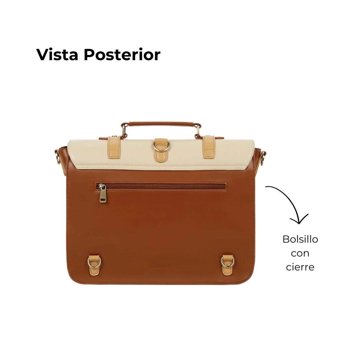 Ecosusi Maletín Mochila Unisex CHARLIE 14"  Marrón-3