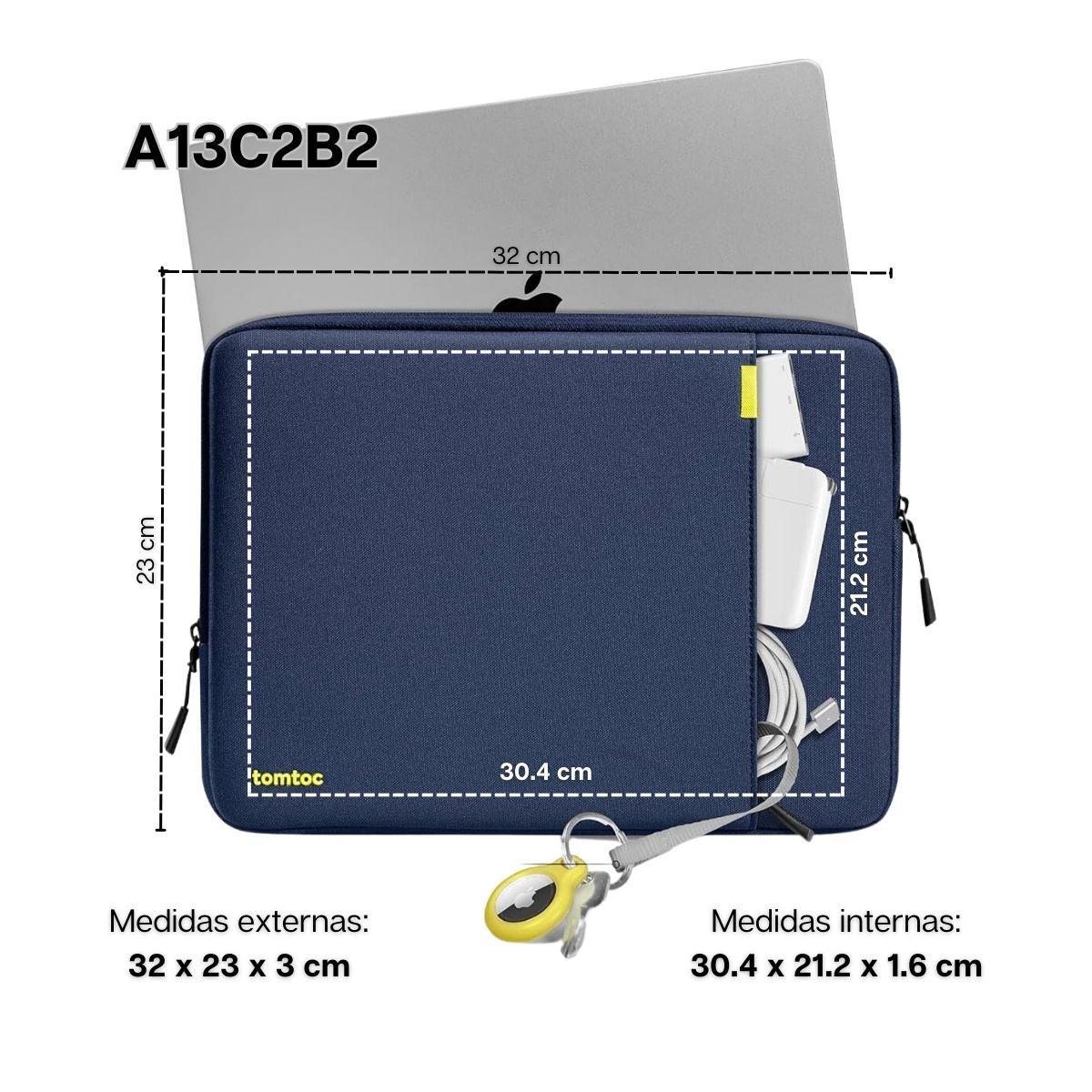 Tomtoc Funda Defender-A13 para Macbook 13" - Azul-2