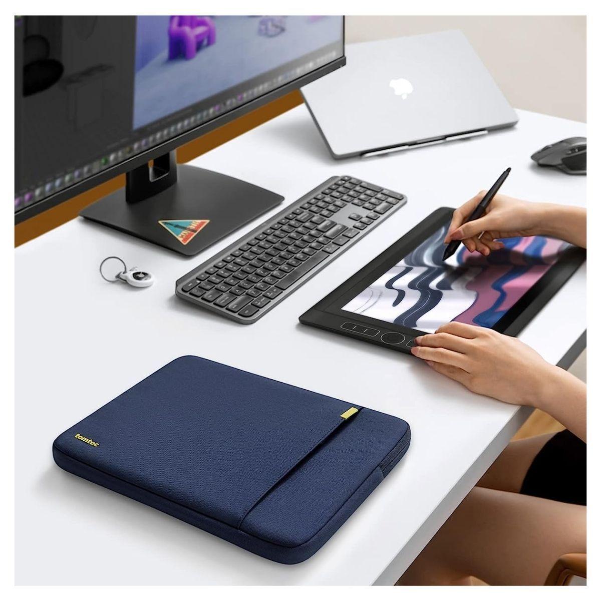 Tomtoc Funda Defender-A13 para Macbook 13" - Azul-7
