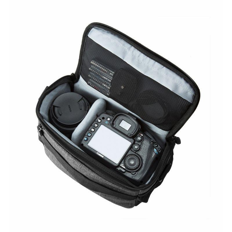 Bagsmart Bolso para Cámara Montreal con Funda Impermeable Gris Oscuro-6