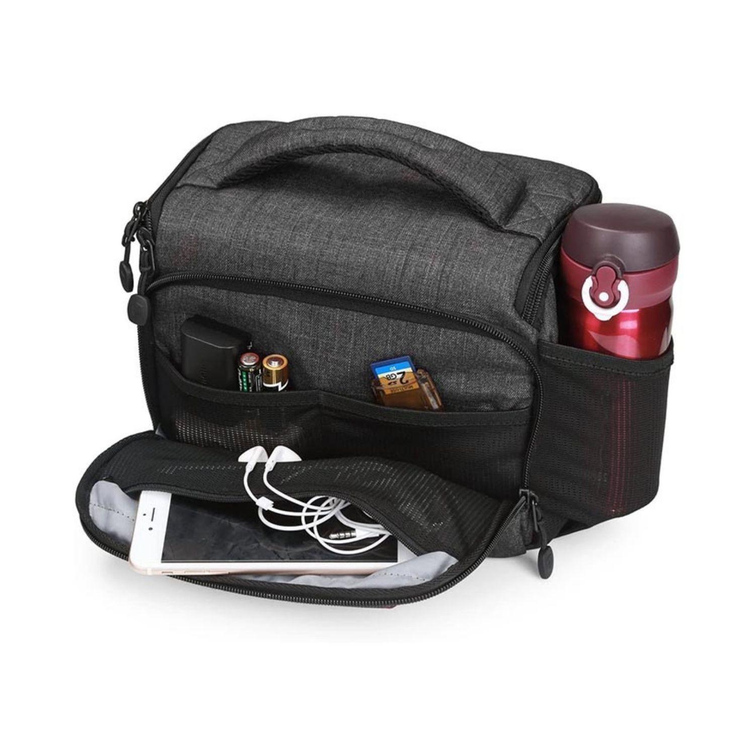 Bagsmart Bolso para Cámara Montreal con Funda Impermeable Gris Oscuro-7
