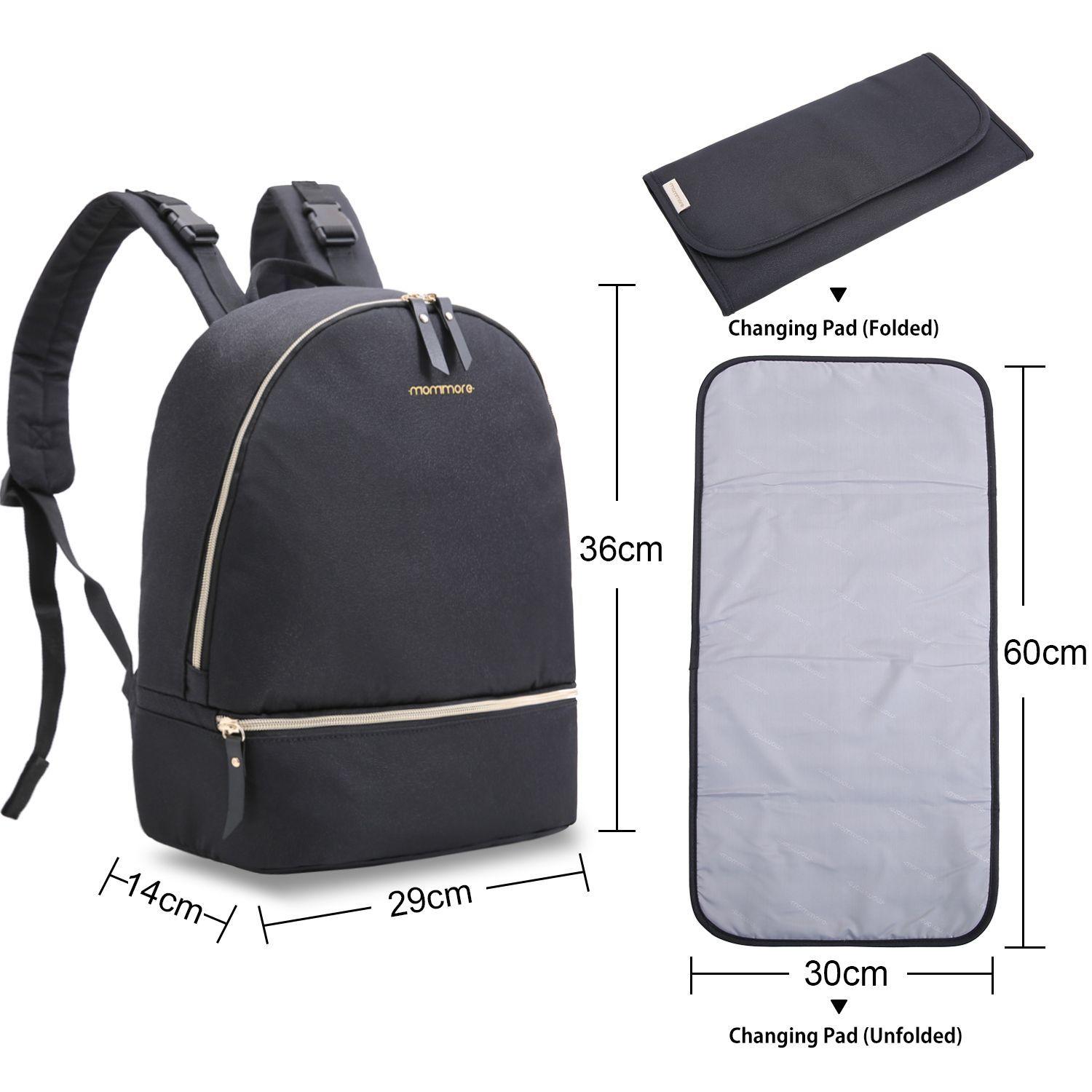 Pañalera mochila pequeña SIENA - negro-4