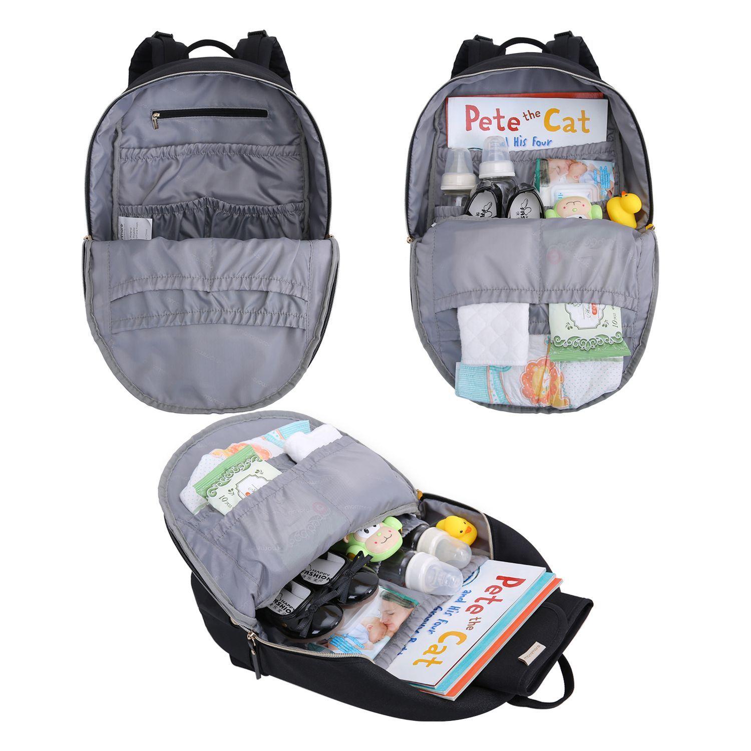 Pañalera mochila pequeña SIENA - negro-1