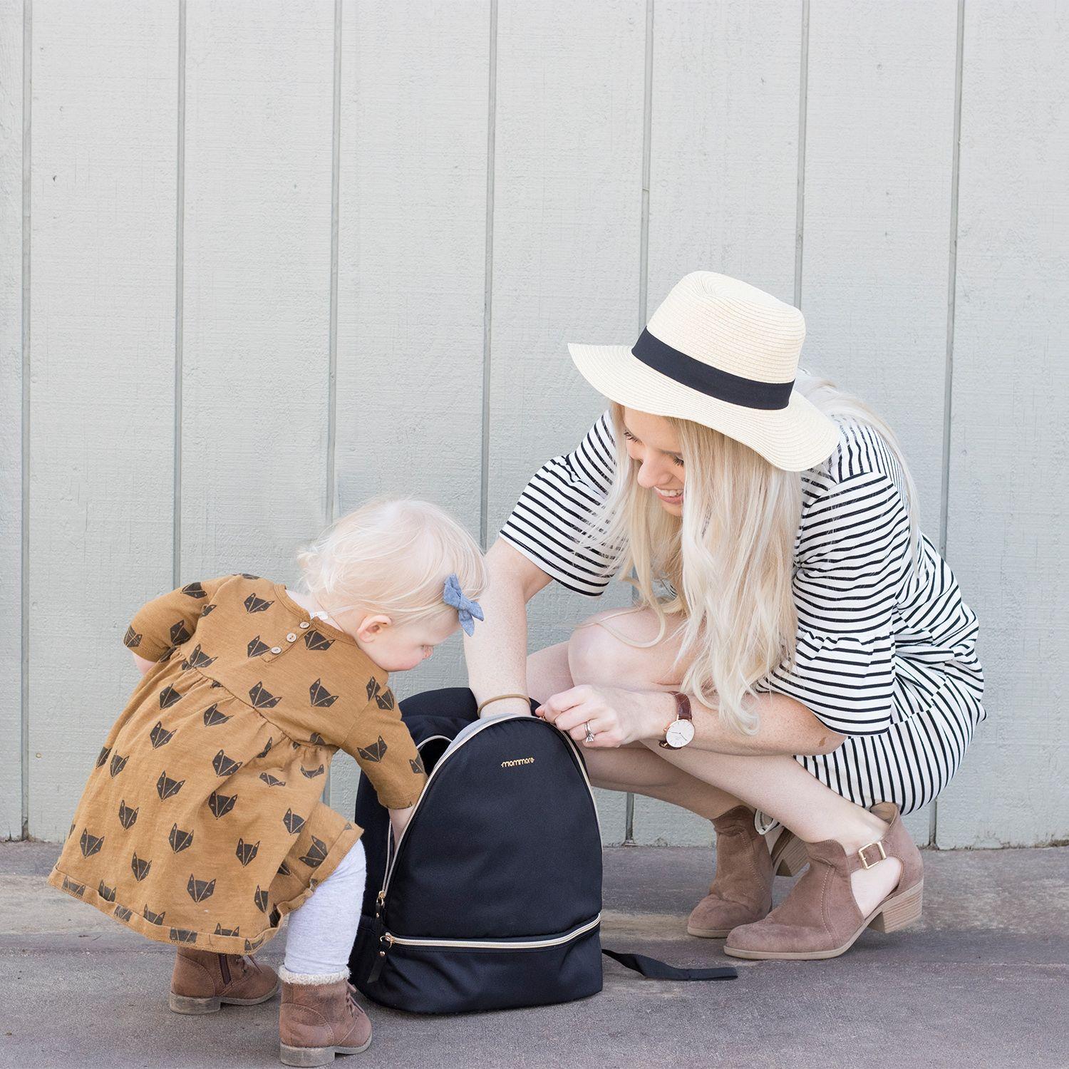 Pañalera mochila pequeña SIENA - negro-6