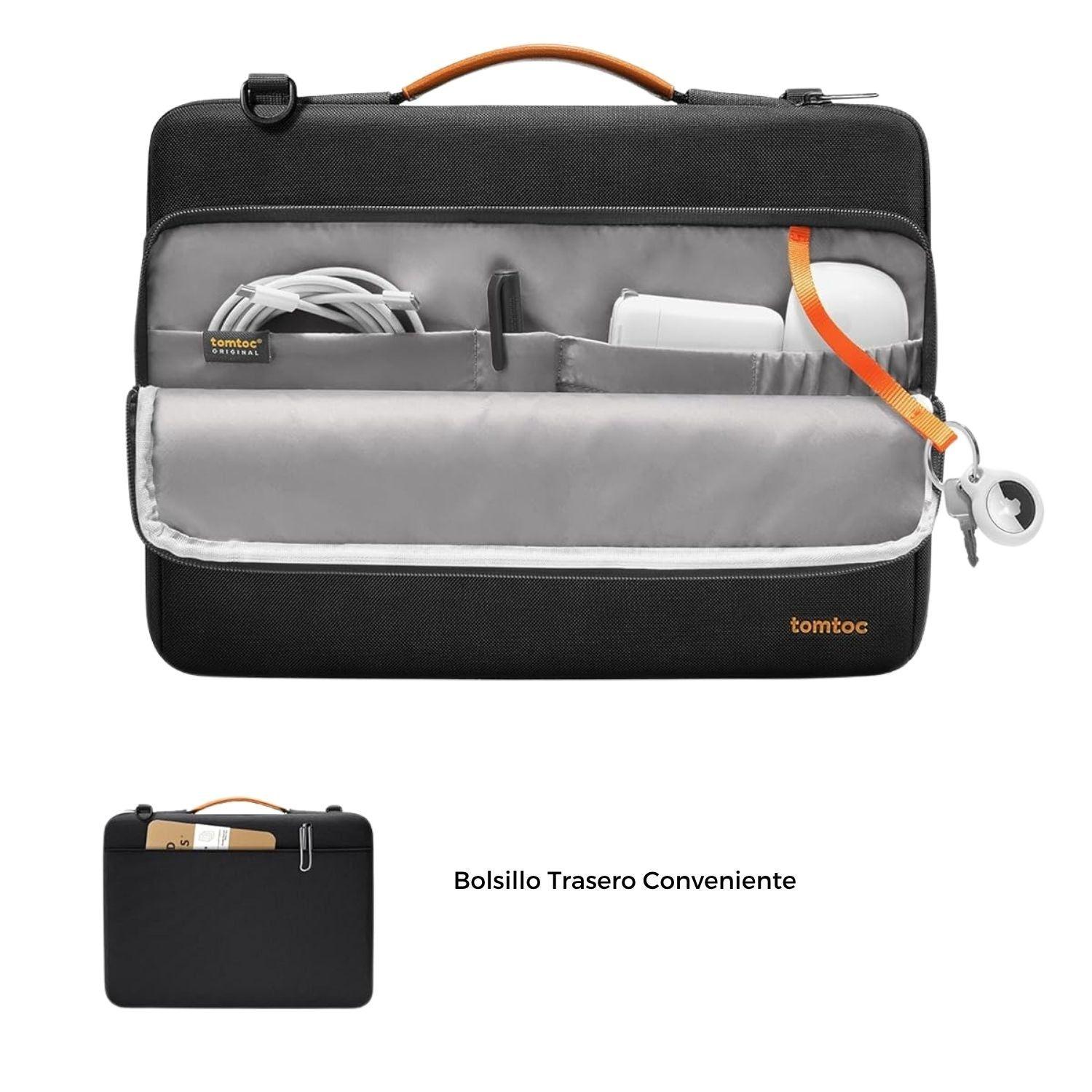 Tomtoc Maletín con Correa Defender-A40 para MacBook Pro 14" Negro-3