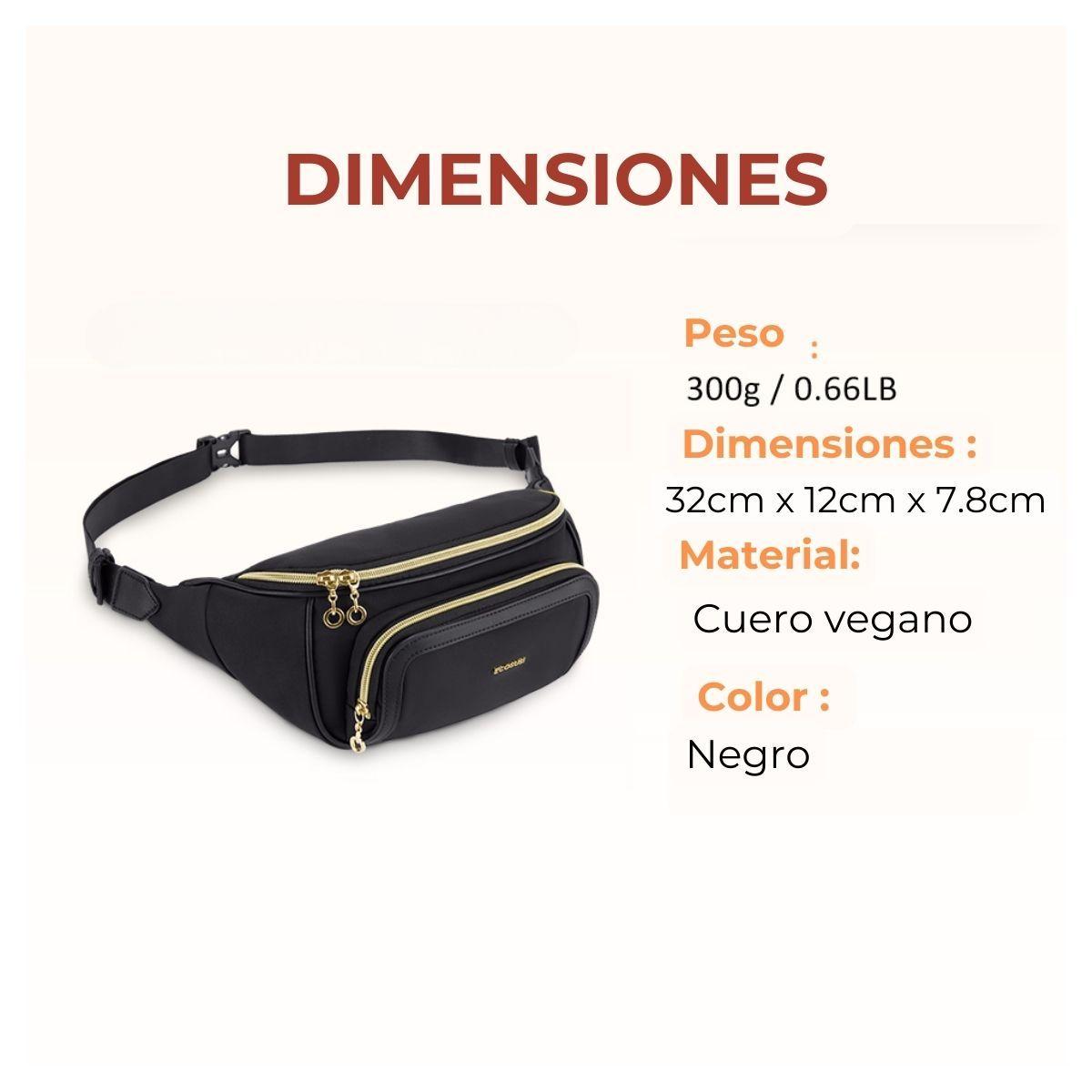 Ecosusi Banano para Mujer de Cuero Vegano - Negro-2