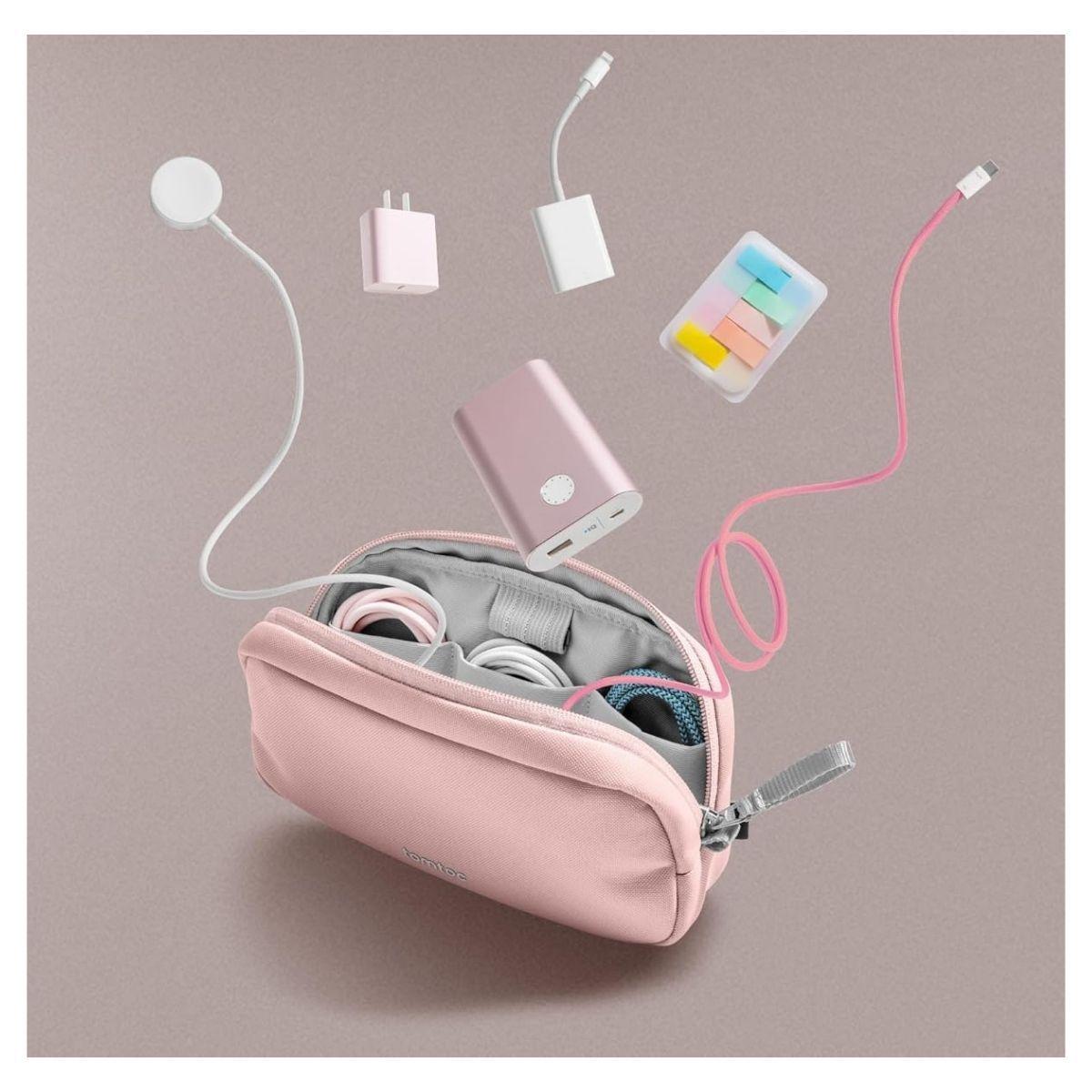 Tomtoc Estuche Light-T12 para Accesorios Electrónicos Pequeño - Rosado-6