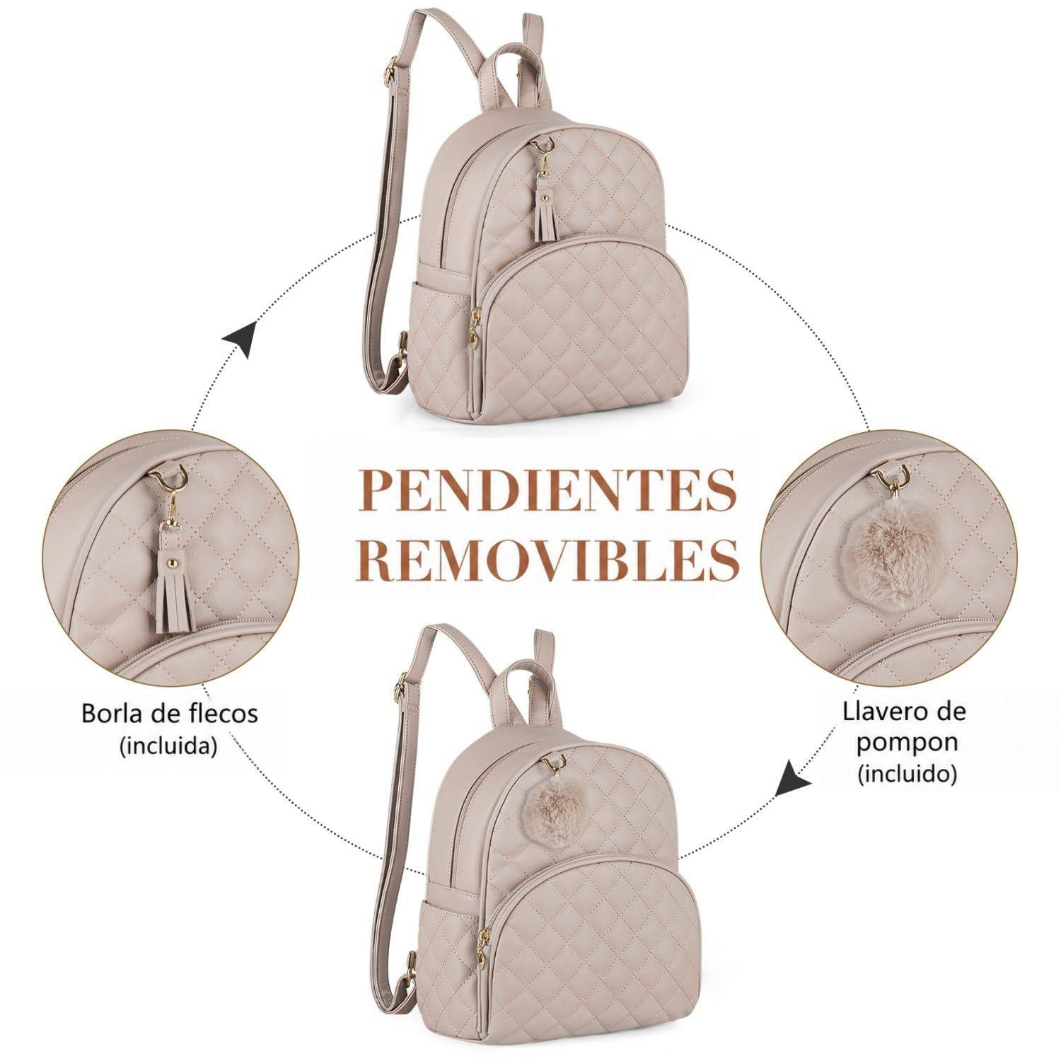 Ecosusi Mini Mochila Juvenil Acolchada para 9,7" Caqui-4