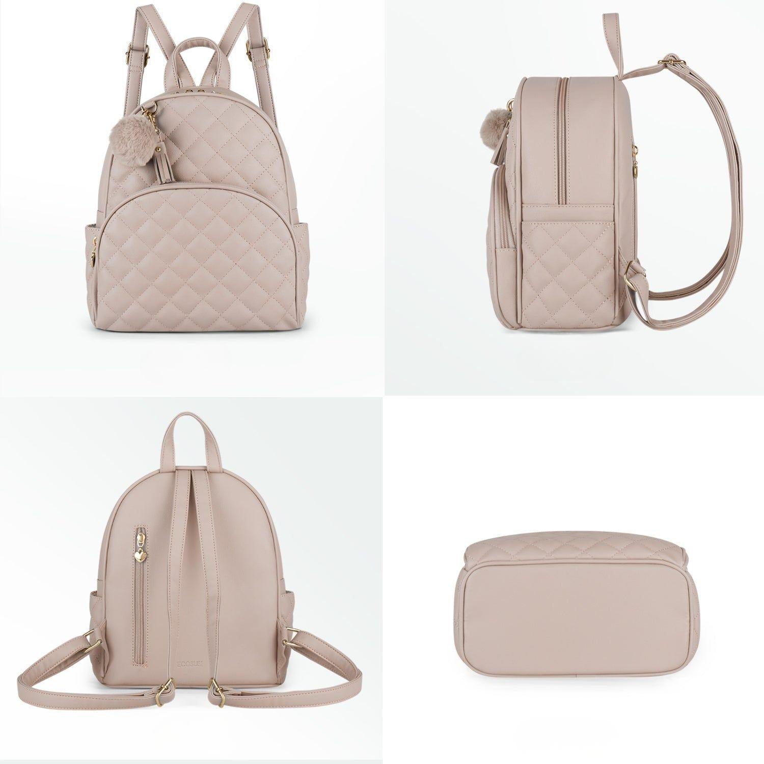 Ecosusi Mini Mochila Juvenil Acolchada para 9,7" Caqui-9
