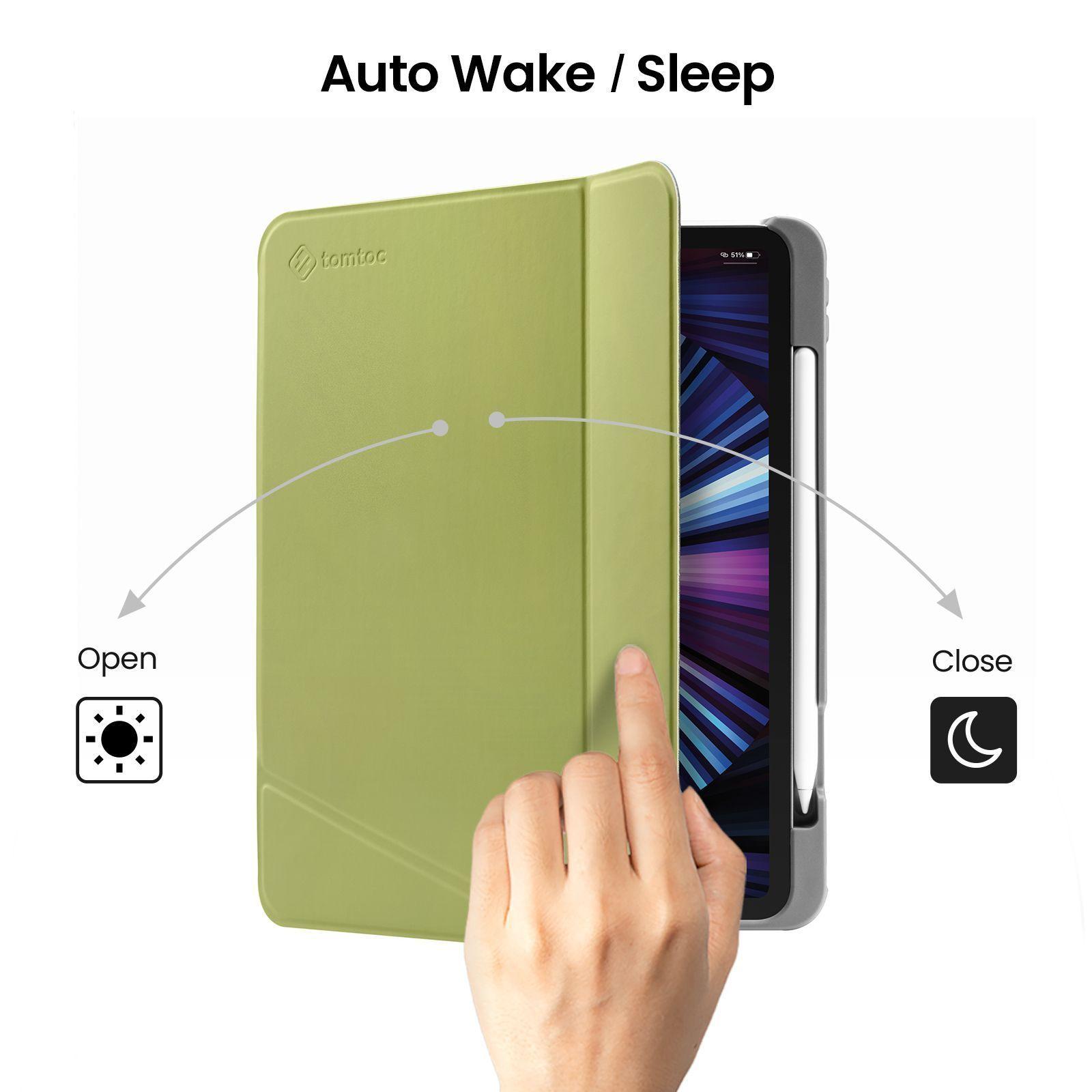 Tomtoc Funda Vertical iPad Pro 11″ 4ª/3ª gen Verde-6