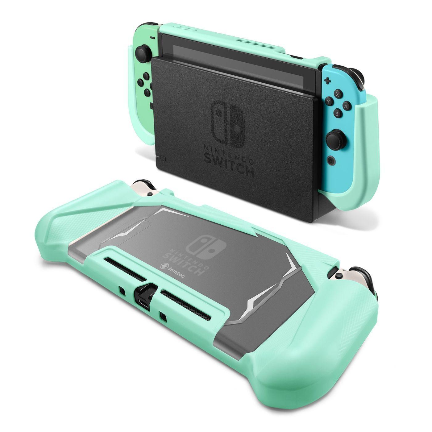 Tomtoc Estuche con agarre acoplable para Nintendo Switch - Verde-0