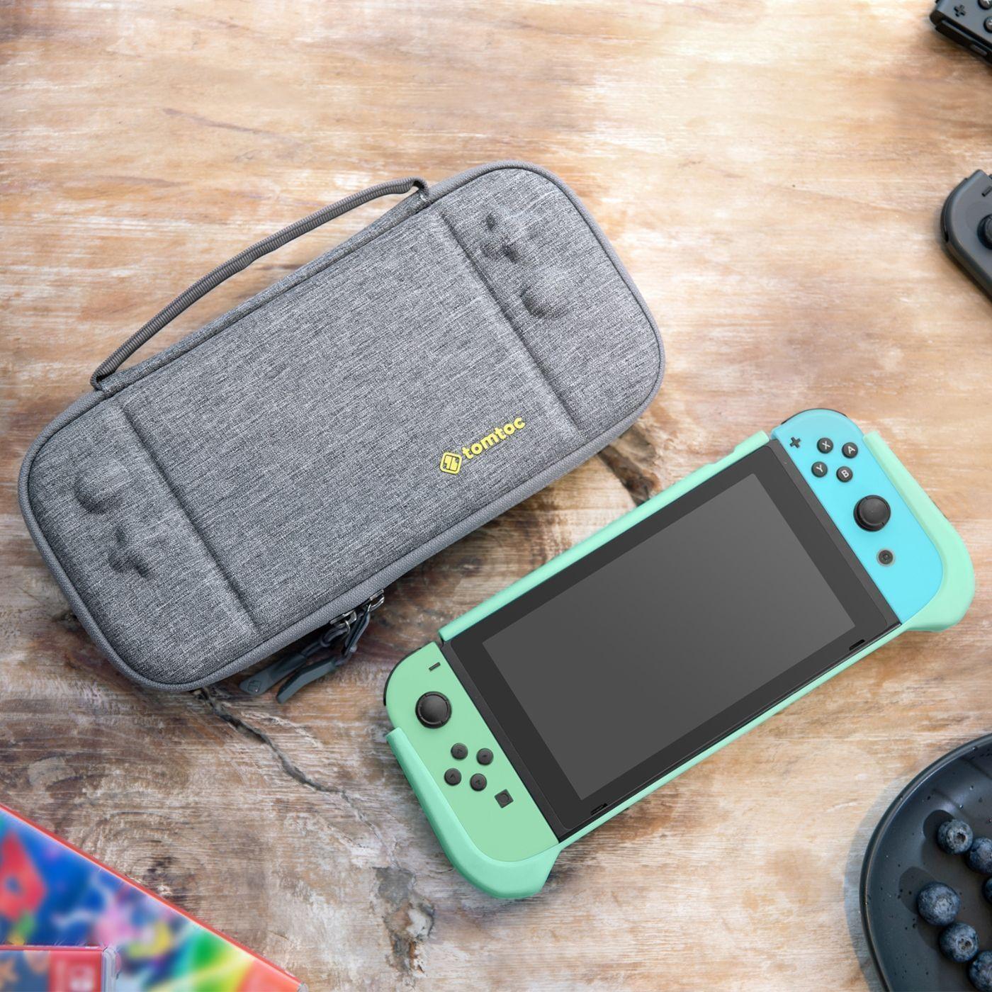 Tomtoc Estuche con agarre acoplable para Nintendo Switch - Verde-7