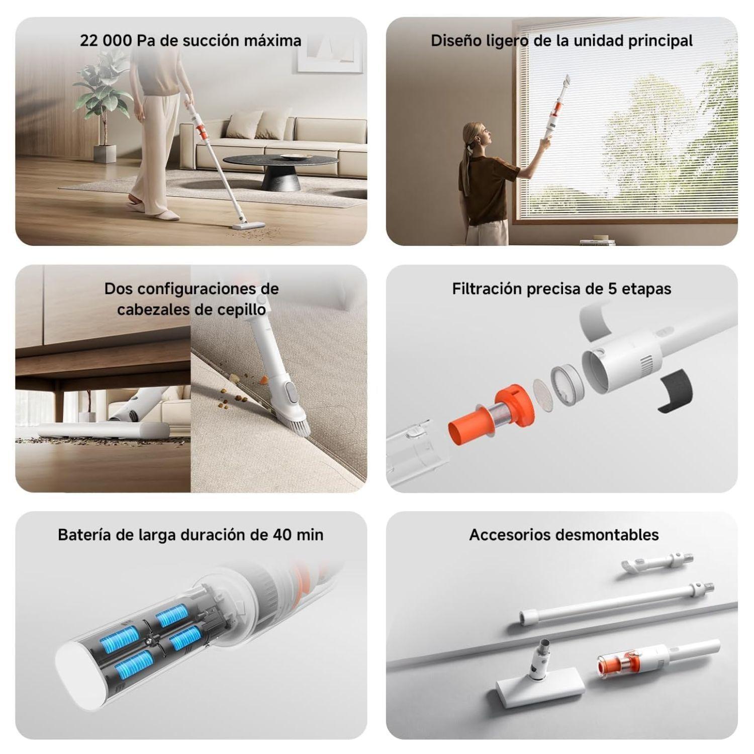 Xiaomi Aspiradora Inalámbrica Vacuum Cleaner P30 Blanco-2